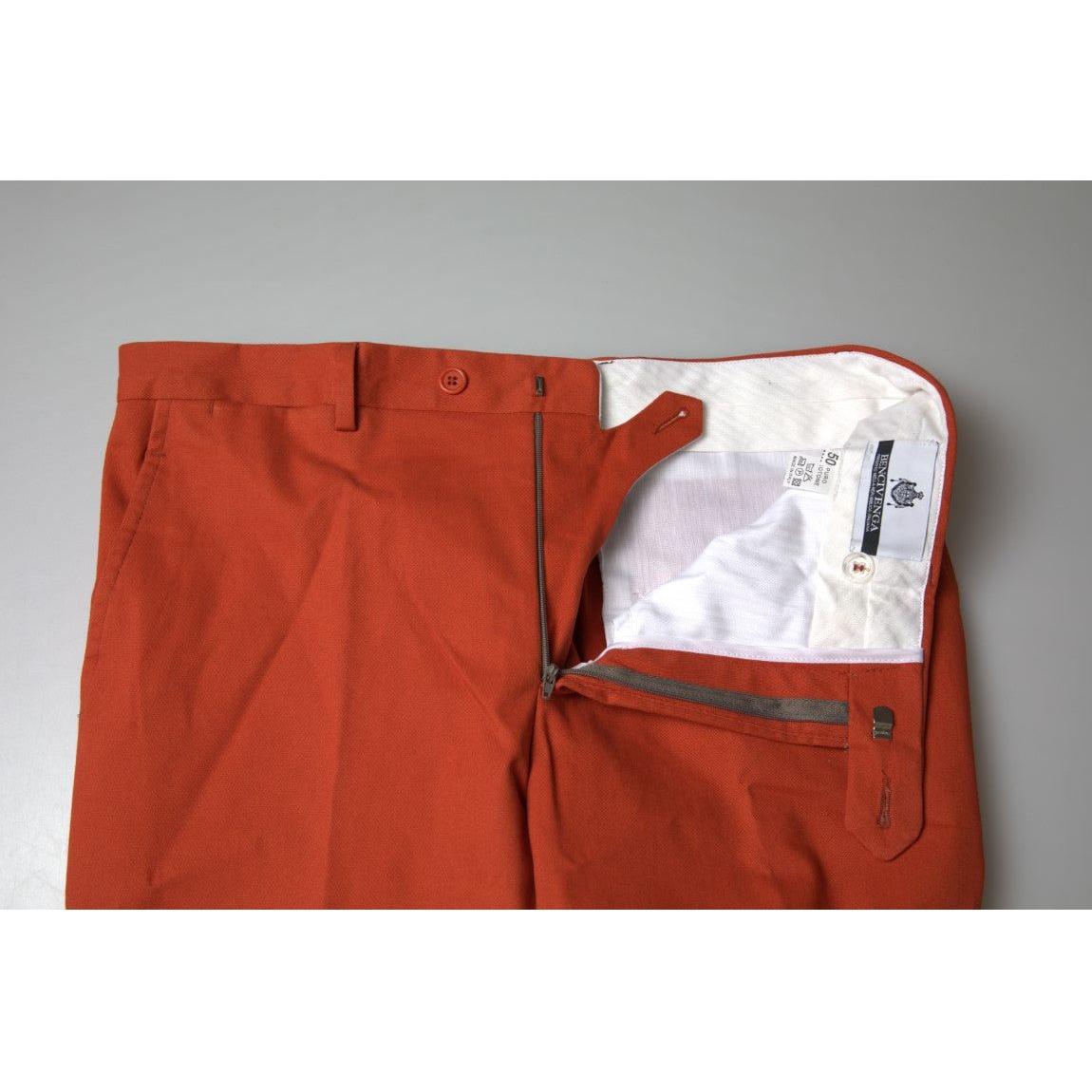 BENCIVENGA Elegant Orange Pure Cotton Pants BENCIVENGA Sienna