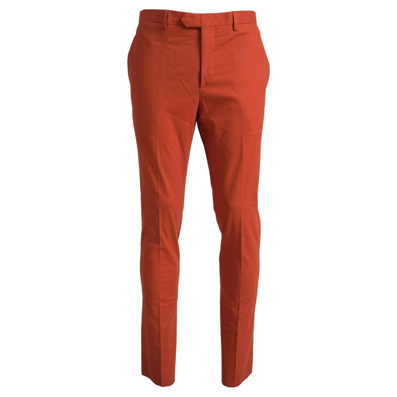 BENCIVENGA Elegant Orange Pure Cotton Pants BENCIVENGA Brown