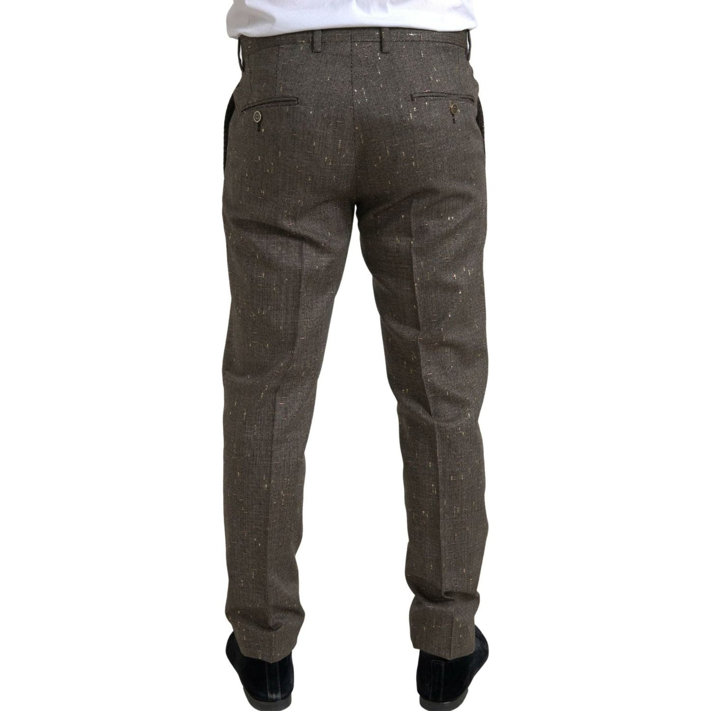 Dolce & Gabbana Elegant Skinny Wool Chino Pants Dolce & Gabbana Dark Slate Gray