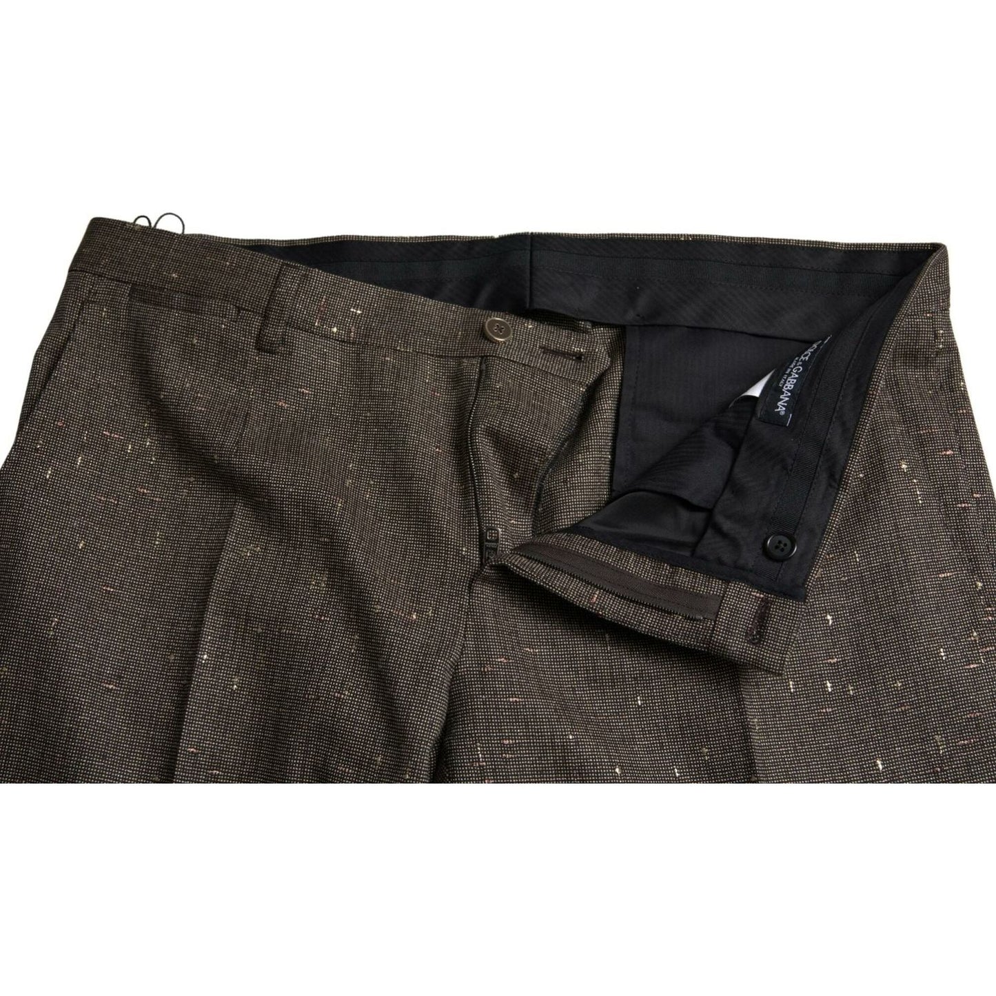 Dolce & Gabbana Elegant Skinny Wool Chino Pants Dolce & Gabbana Dark Slate Gray