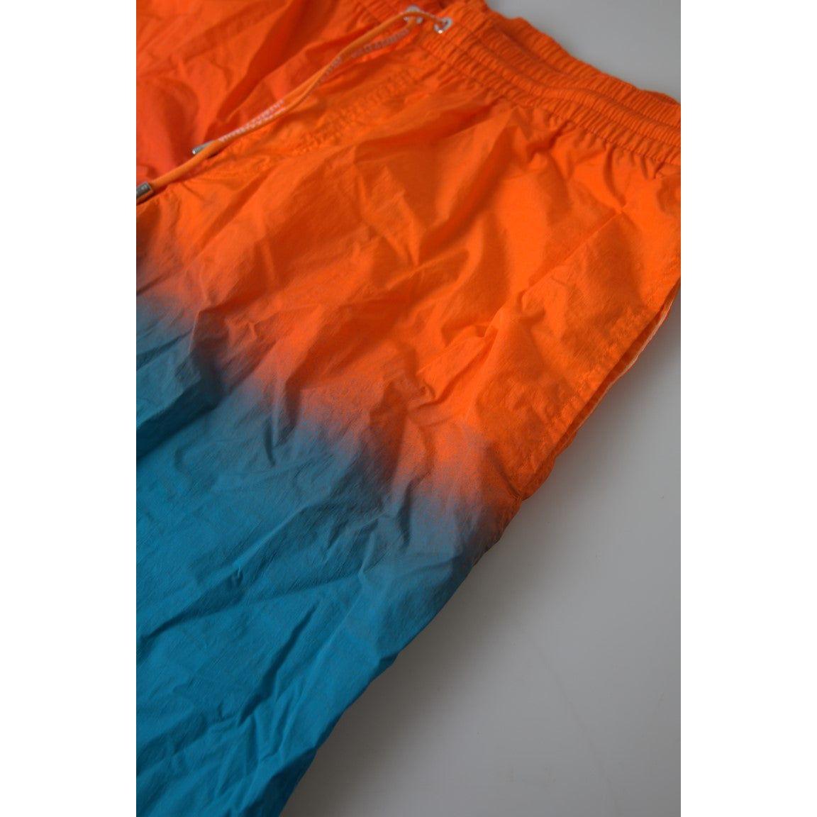 Dolce & Gabbana Gradient Effect Swim Shorts in Vibrant Orange Dolce & Gabbana Chocolate