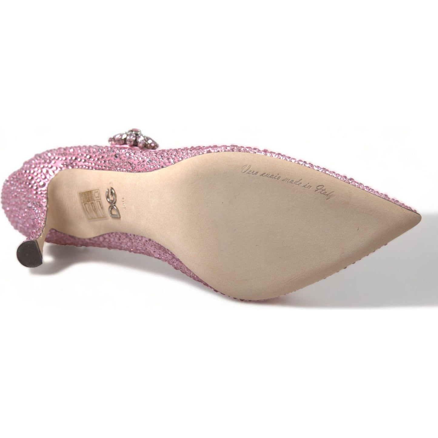 Dolce & Gabbana Enchanting Pink Crystal Pumps Dolce & Gabbana Rosy Brown