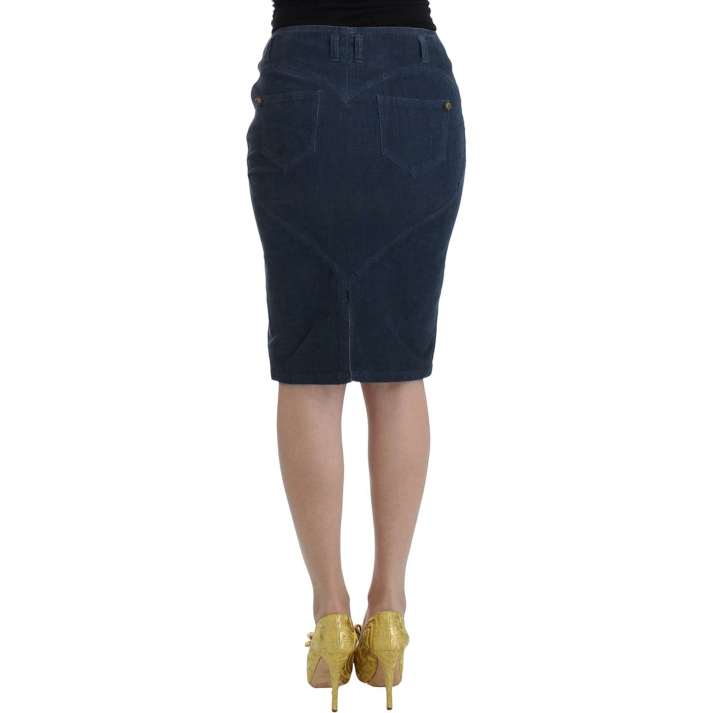 Cavalli Elegant Blue Pencil Skirt Cavalli Dark Slate Gray