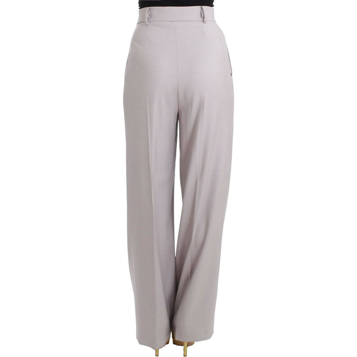 Cavalli Sophisticated High Waisted Gray Pants Cavalli Dark Gray