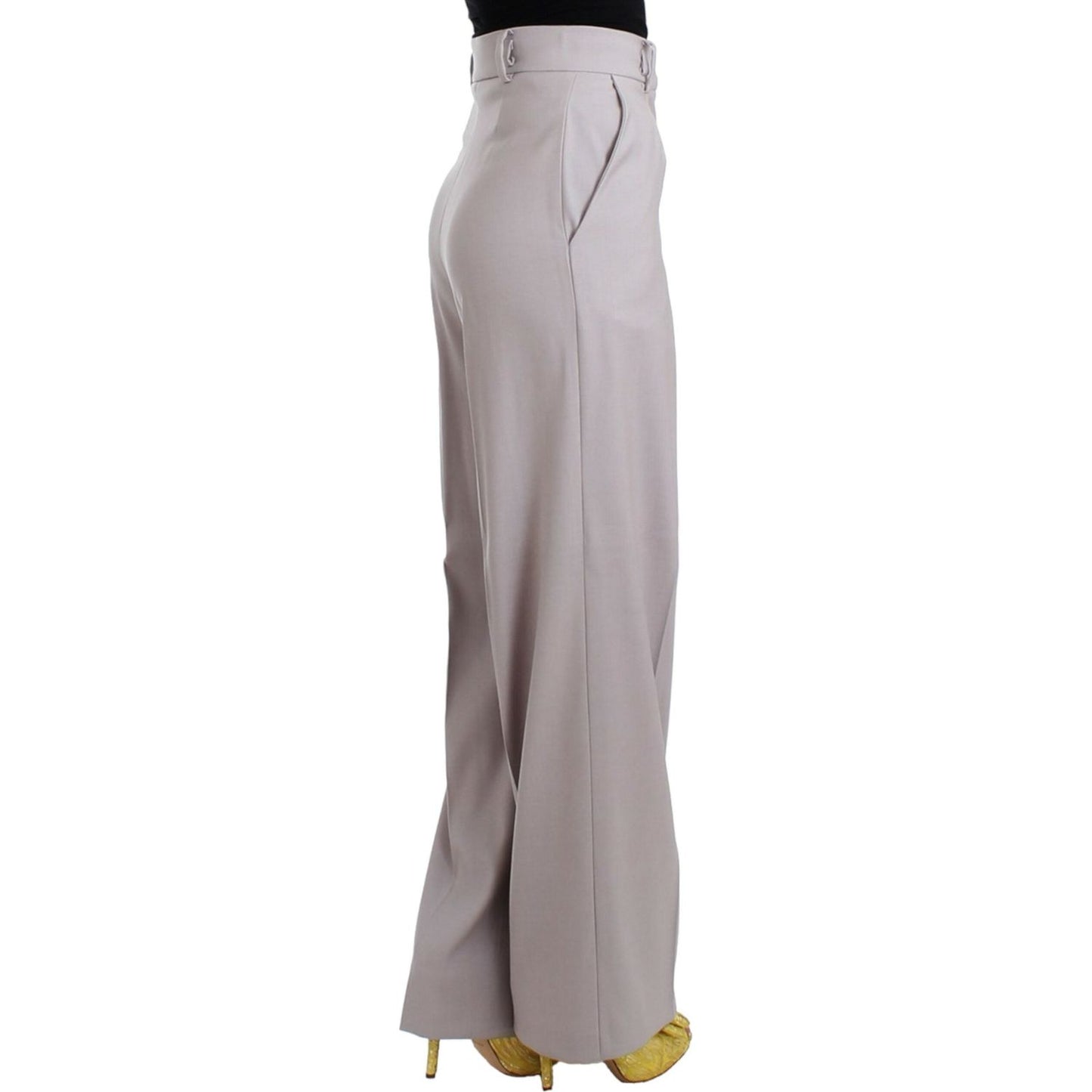 Cavalli Sophisticated High Waisted Gray Pants Cavalli Dark Gray
