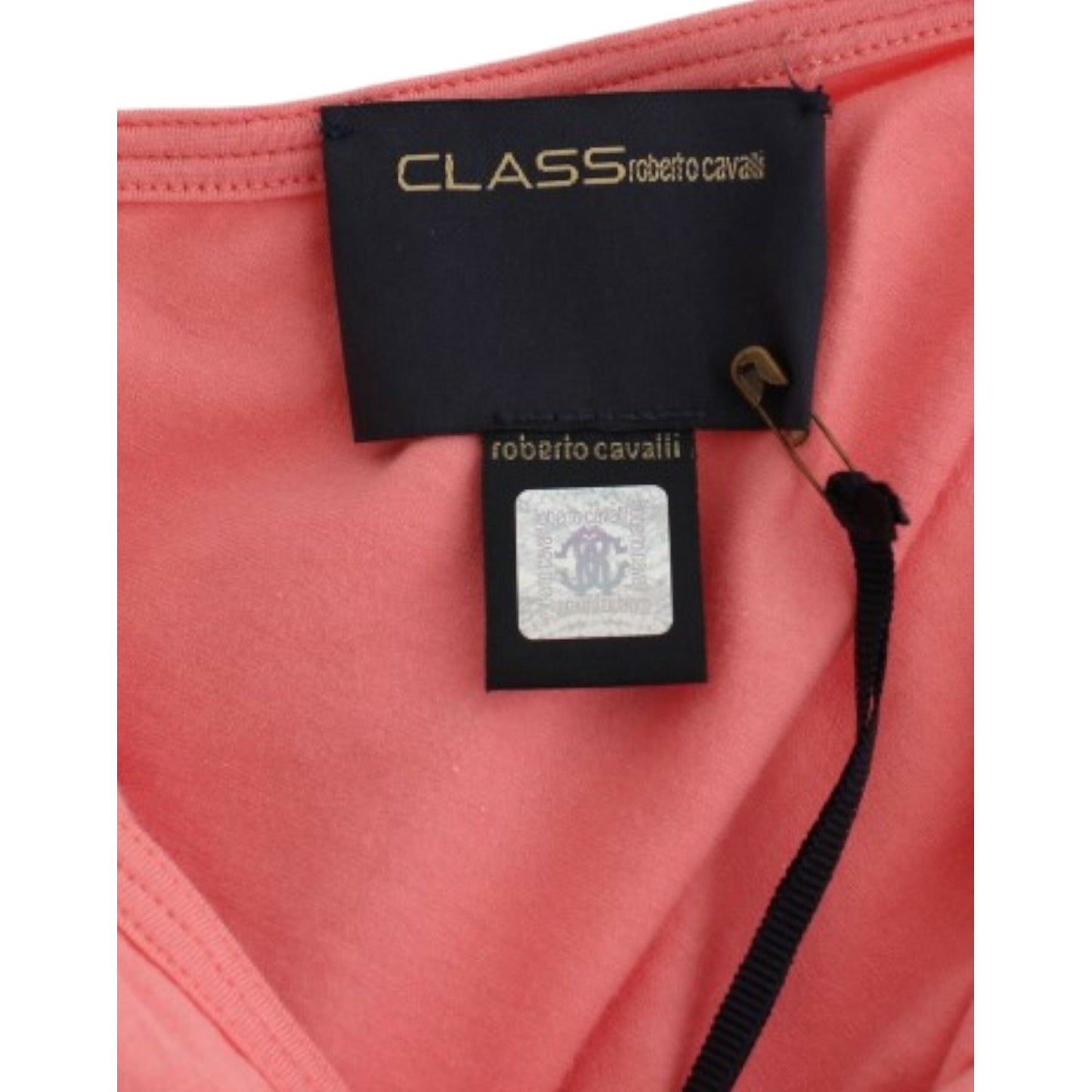 Cavalli Chic Pink Cotton Blend Tank Top Cavalli Pale Violet Red