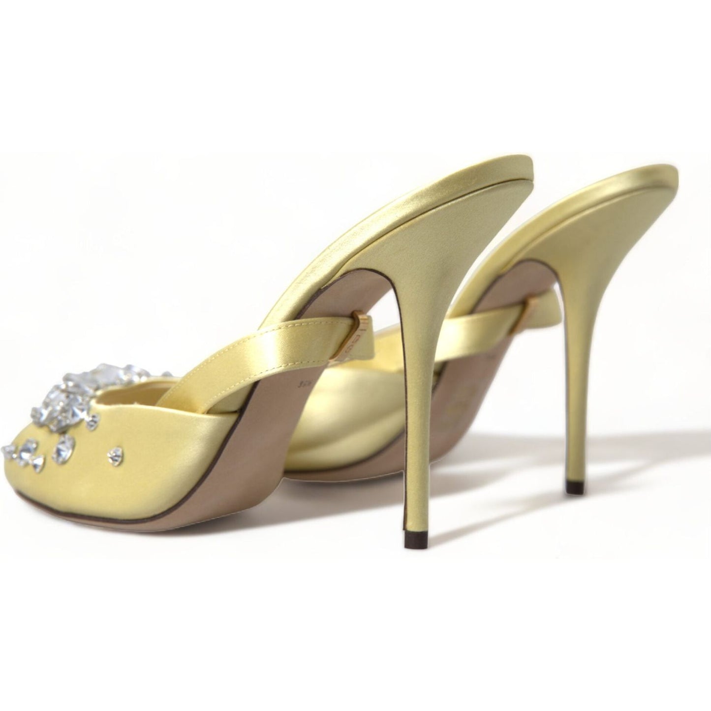 Dolce & Gabbana Crystal Embellished Silk Sandals Dolce & Gabbana Dark Khaki