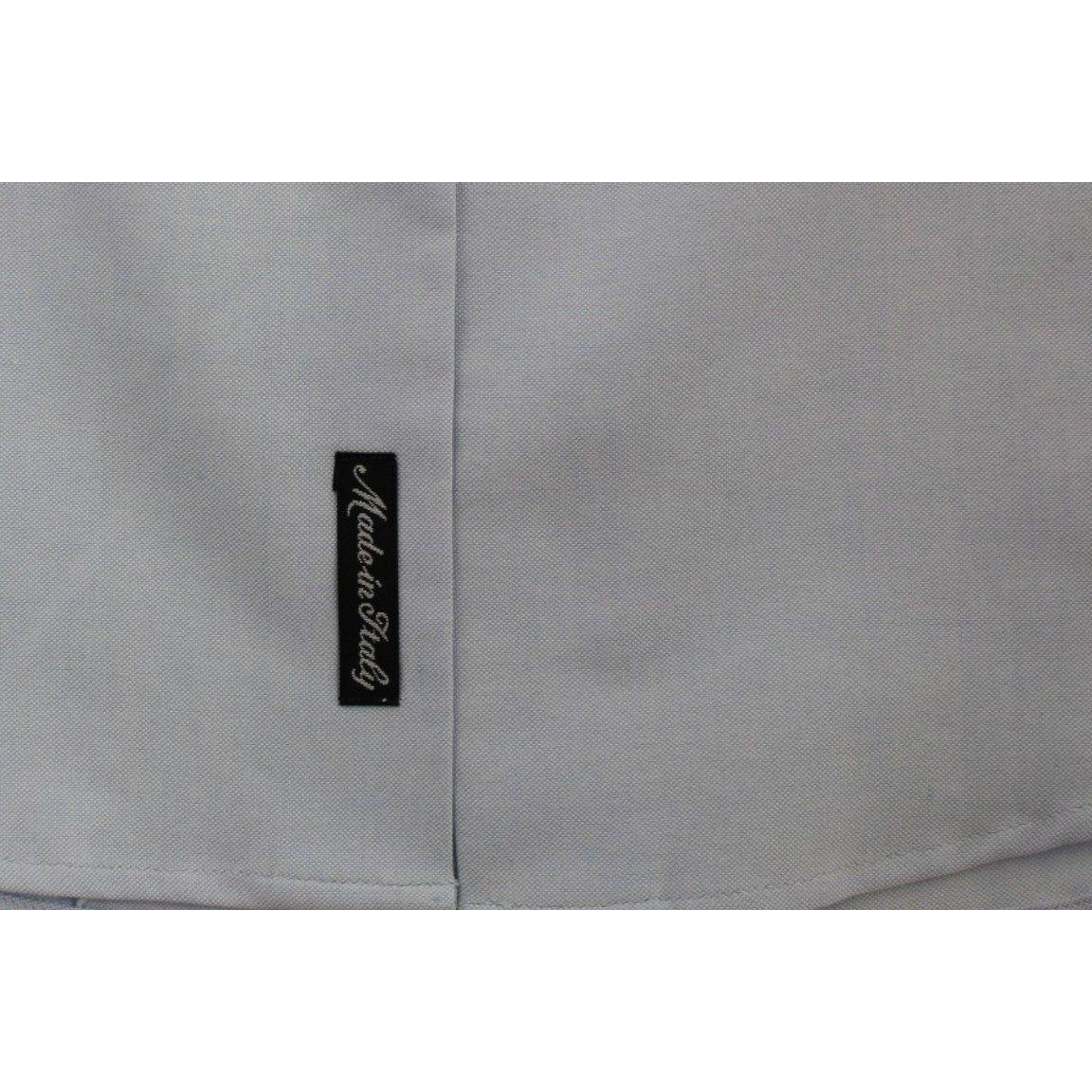 Cavalli Elegant Light Blue Italian Cotton Shirt Cavalli Light Slate Gray