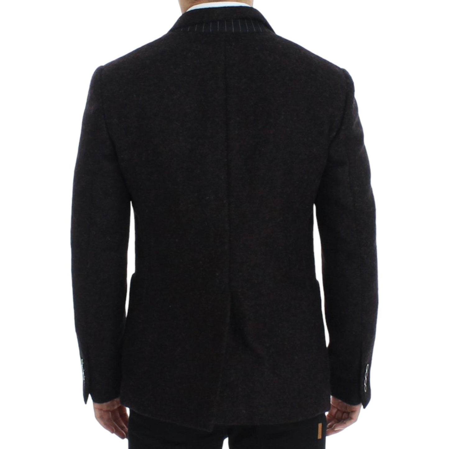 Dolce & Gabbana Bordeaux Alpaga Two-Button Blazer Jacket Dolce & Gabbana Black