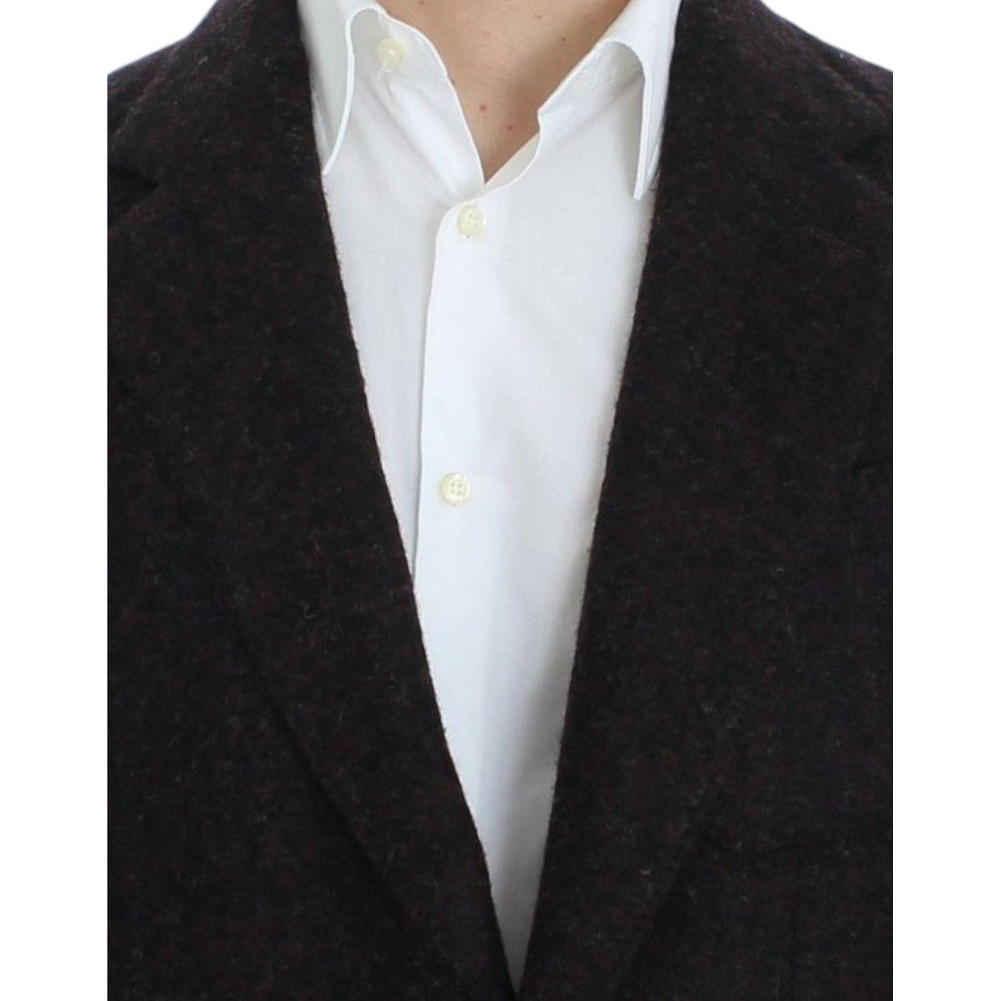 Dolce & Gabbana Bordeaux Alpaga Two-Button Blazer Jacket Dolce & Gabbana Light Gray