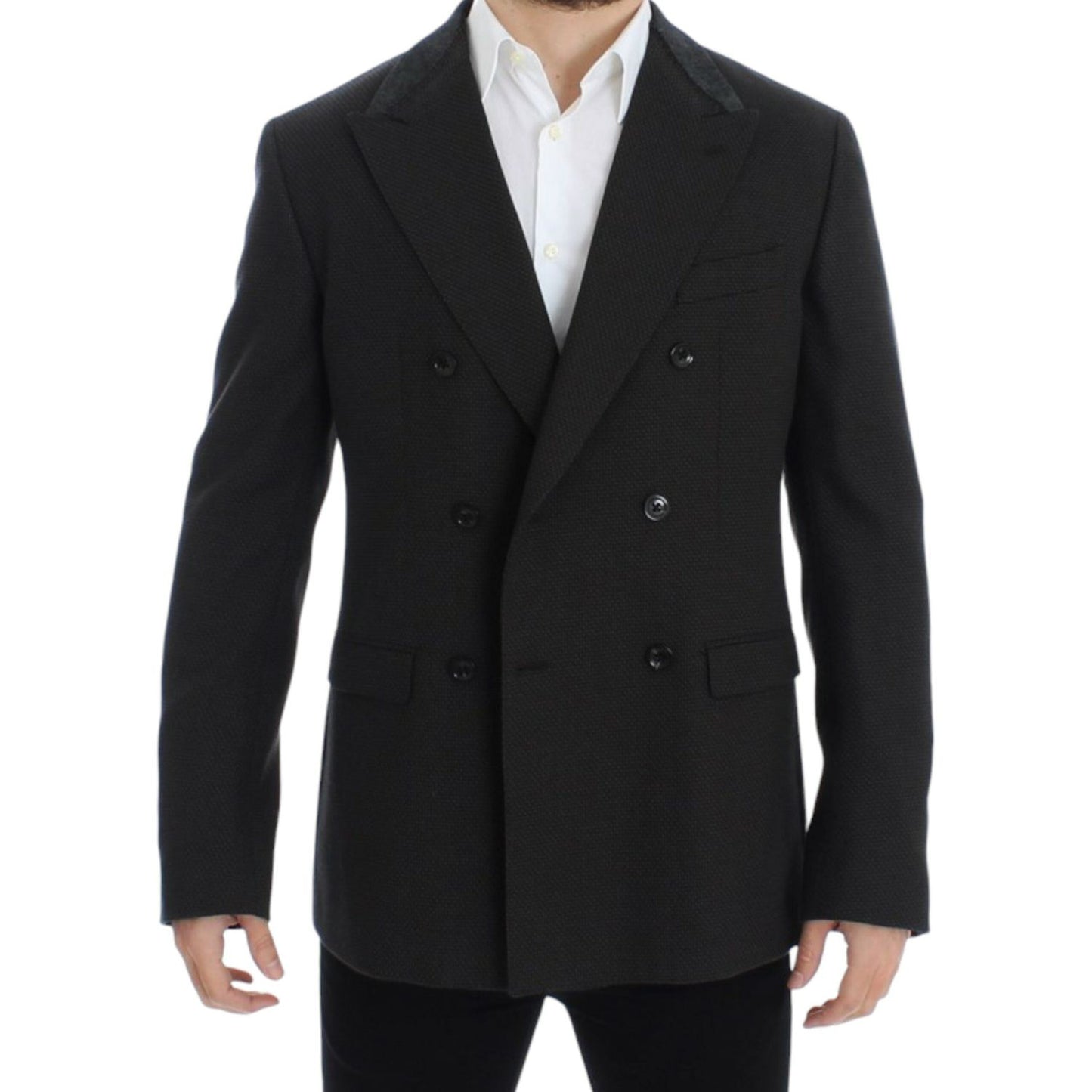 Dolce & Gabbana Elegant Slim Fit Double Breasted Blazer Dolce & Gabbana Black