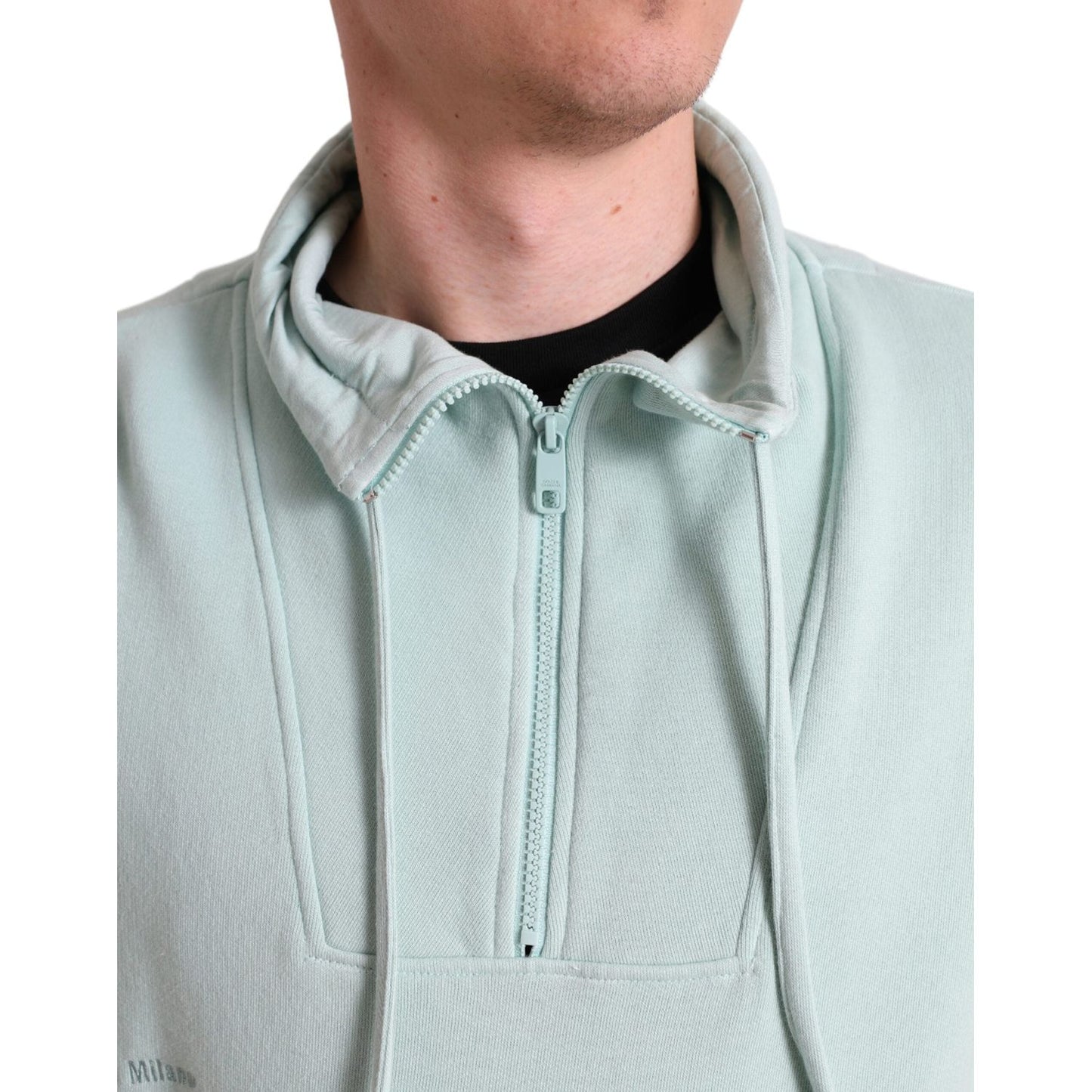 Dolce & Gabbana Chic Mint Green Pullover Sweater Dolce & Gabbana Gray