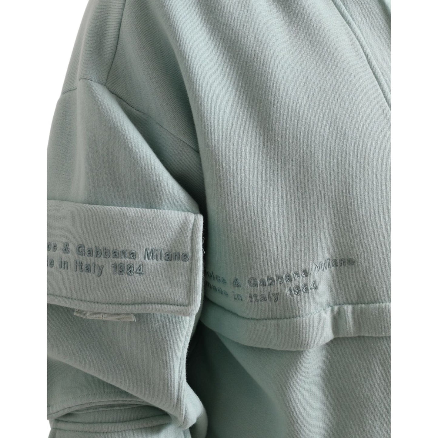 Dolce & Gabbana Chic Mint Green Pullover Sweater Dolce & Gabbana Light Slate Gray