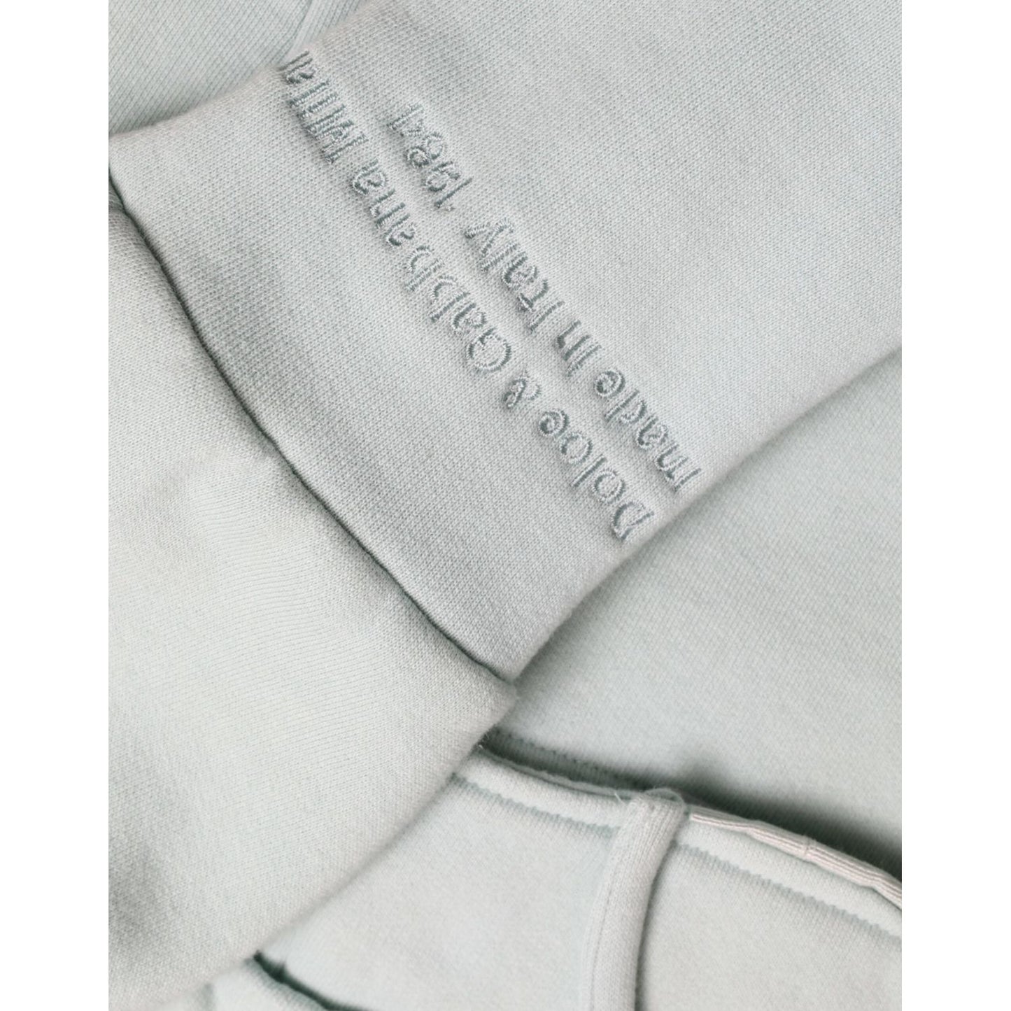 Dolce & Gabbana Chic Mint Green Pullover Sweater Dolce & Gabbana Light Gray
