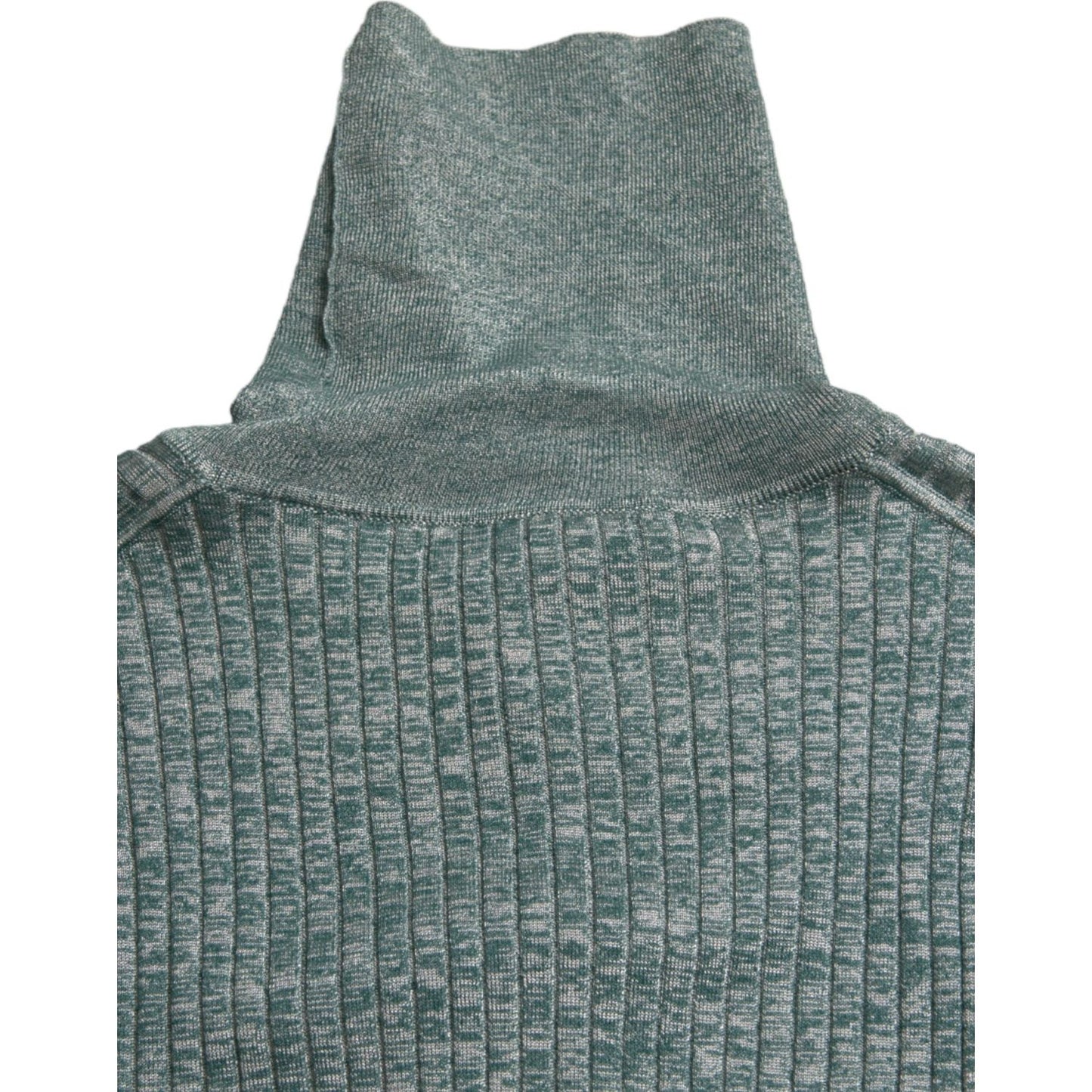 Dolce & Gabbana Elegant Green Turtleneck Pullover Sweater Dolce & Gabbana Dim Gray