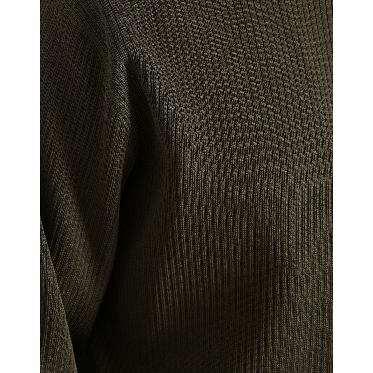 Dolce & Gabbana Elegant Green Crew Neck Sweater Dolce & Gabbana Black