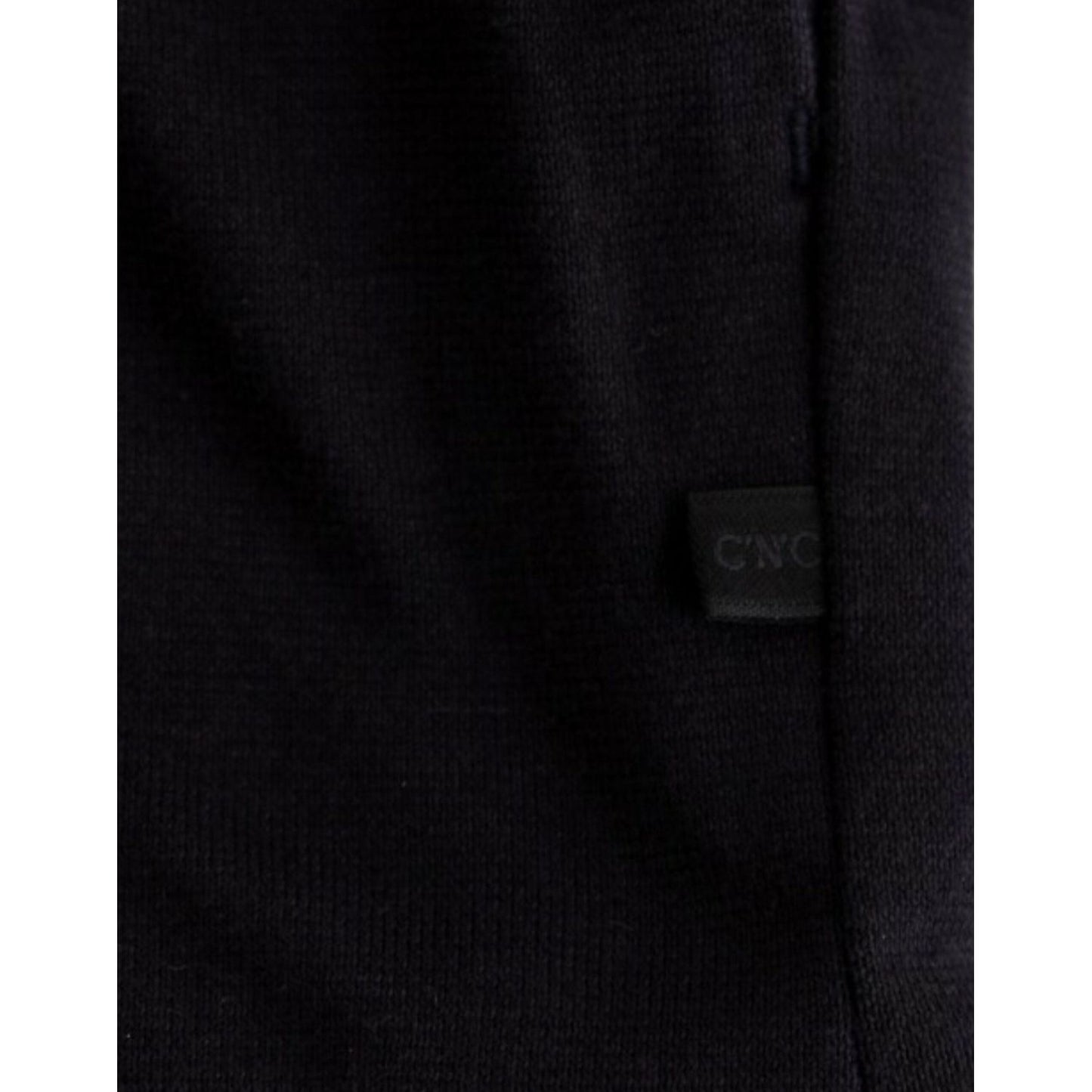 Costume National Elegant Blue Hooded Cotton Sweater Costume National Black