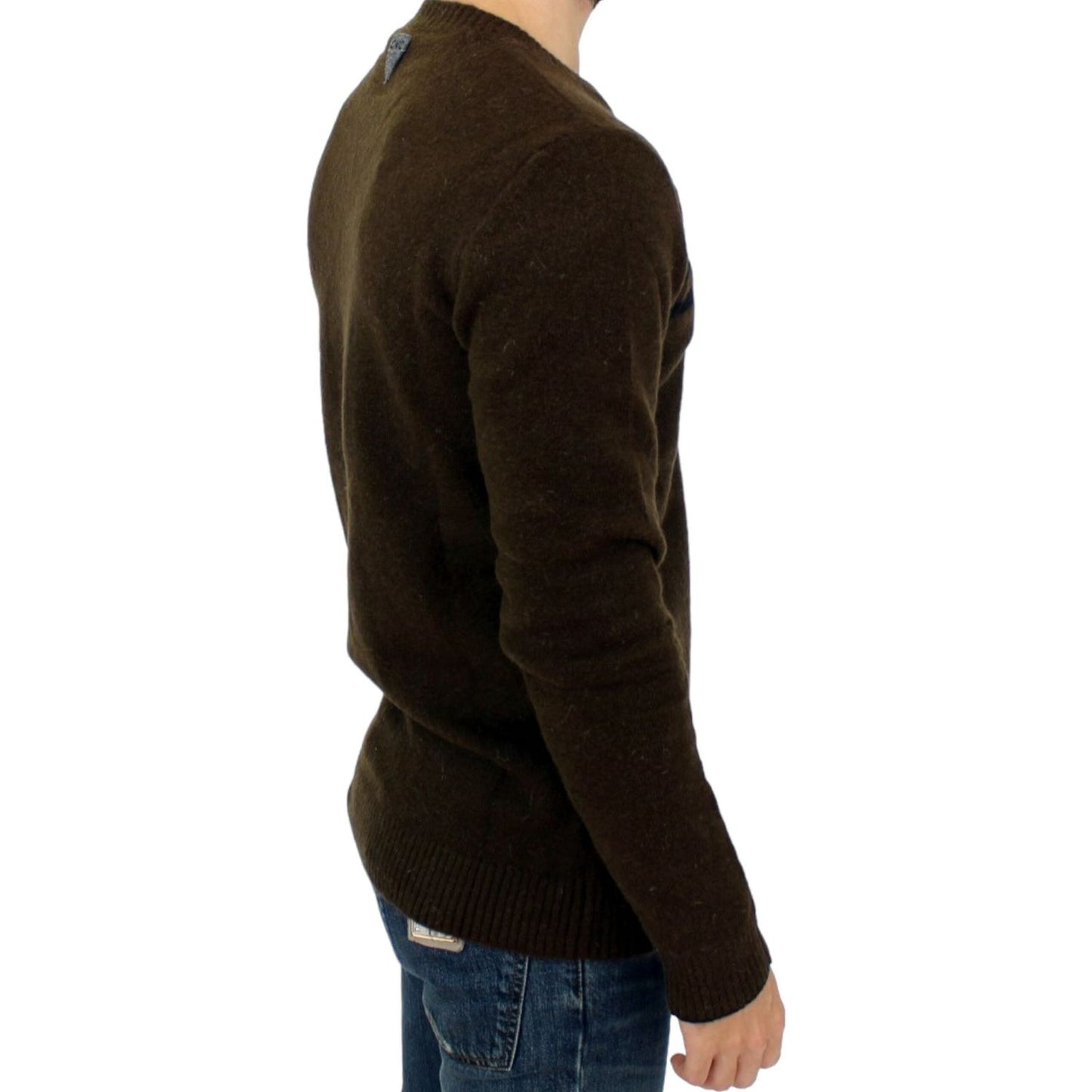 Costume National Elegant Crewneck Striped Sweater Pullover Costume National Black