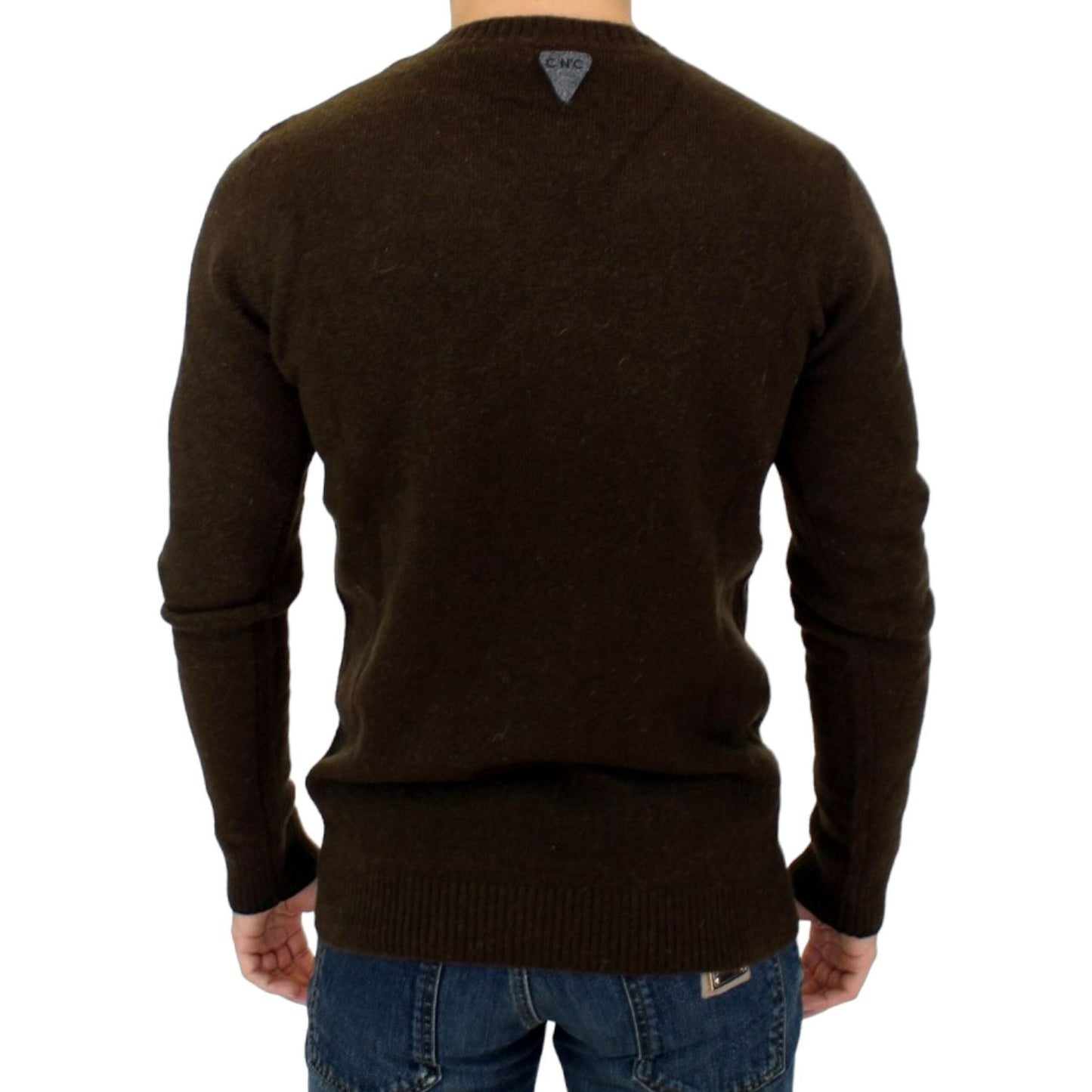 Costume National Elegant Crewneck Striped Sweater Pullover Costume National Black