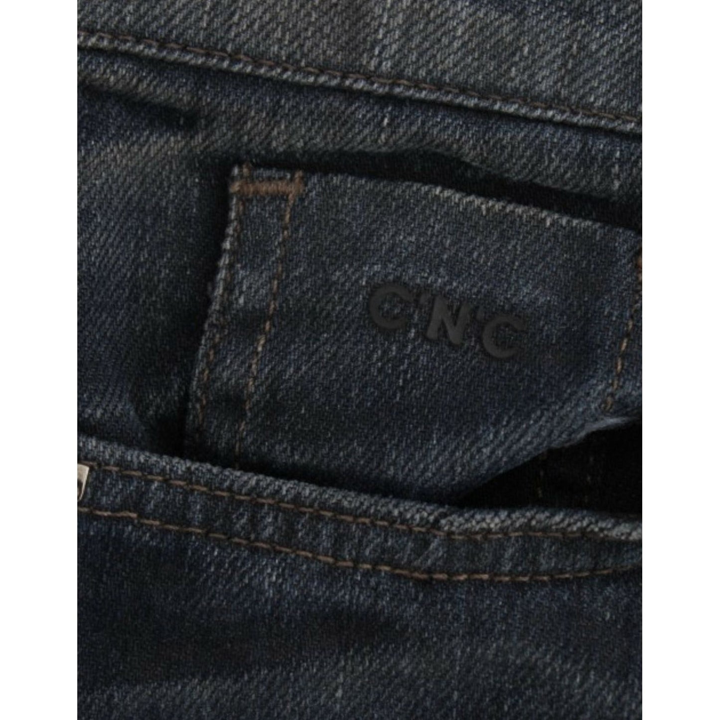 Costume National Chic Superskinny Blue Denim Jeans Costume National Dark Slate Gray