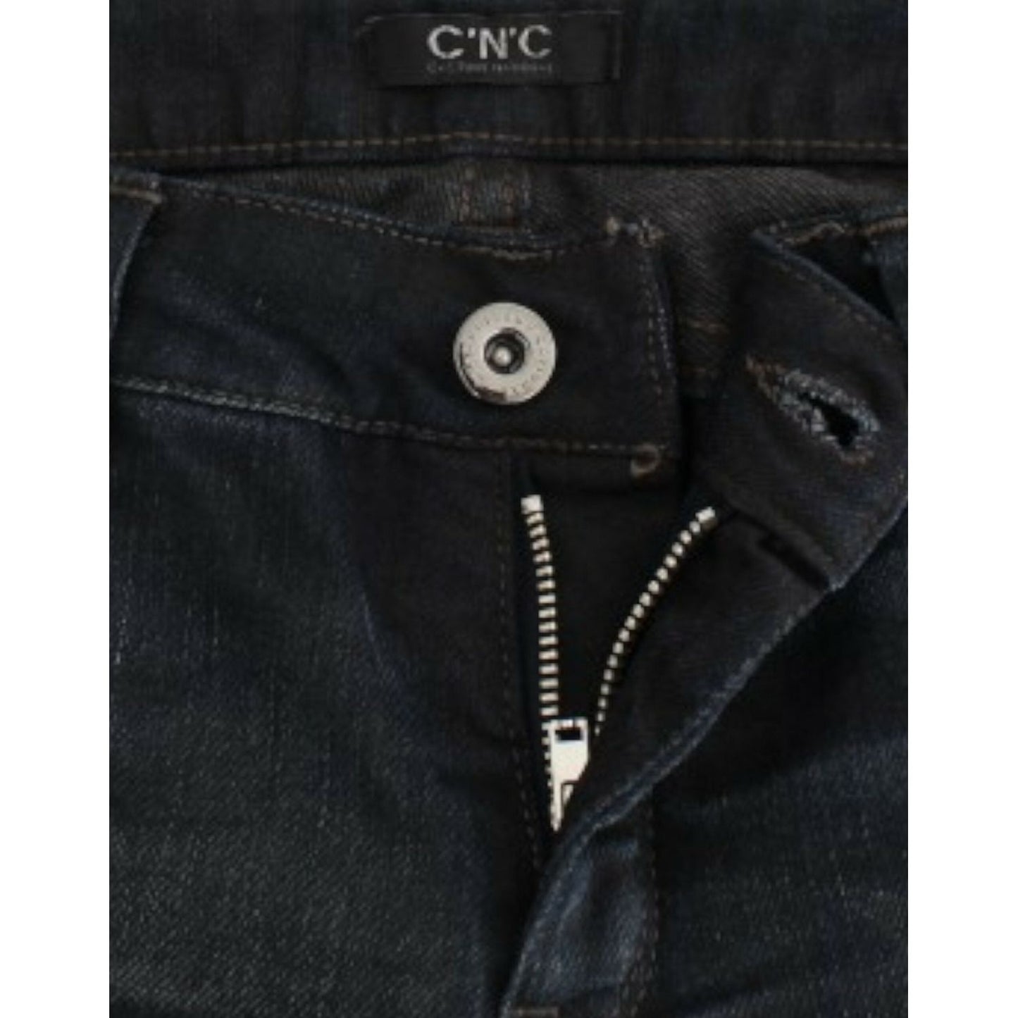 Costume National Chic Superskinny Blue Denim Jeans Costume National Black