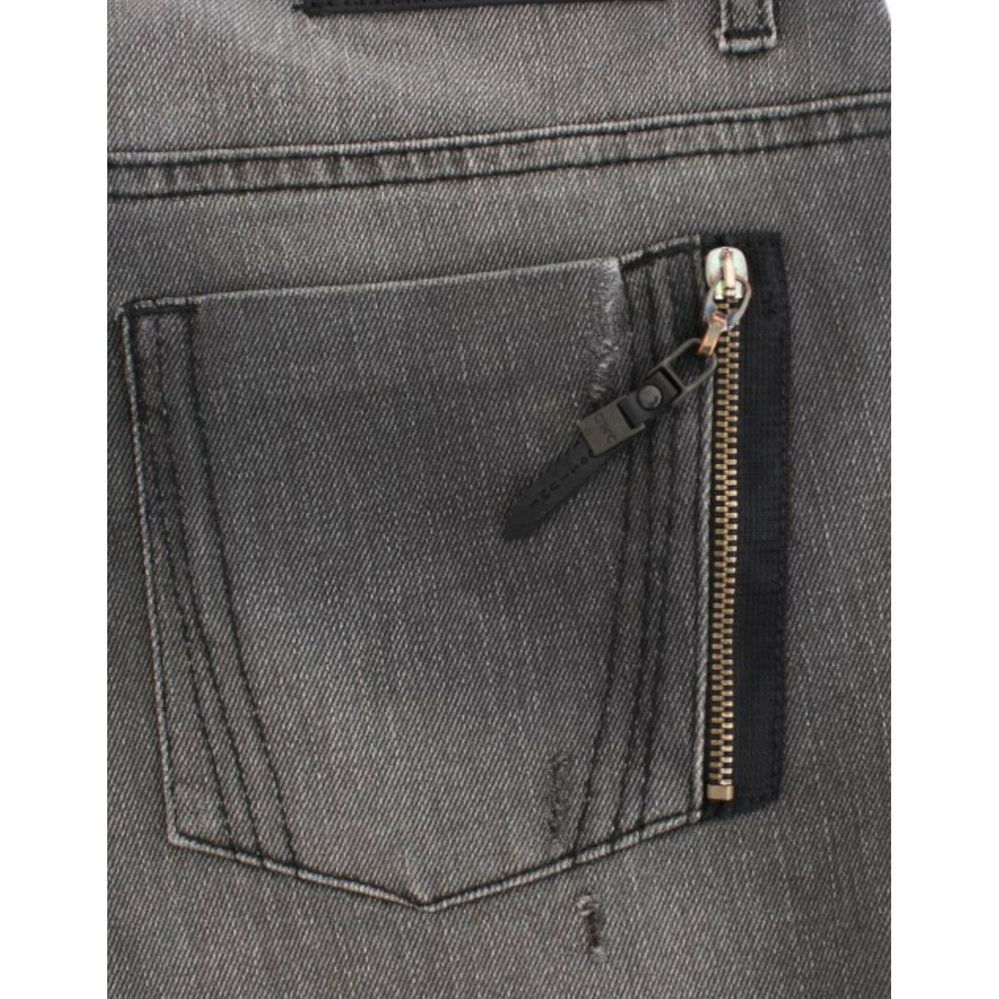 Costume National Chic Gray Straight Leg Denim Delight Costume National Dark Slate Gray