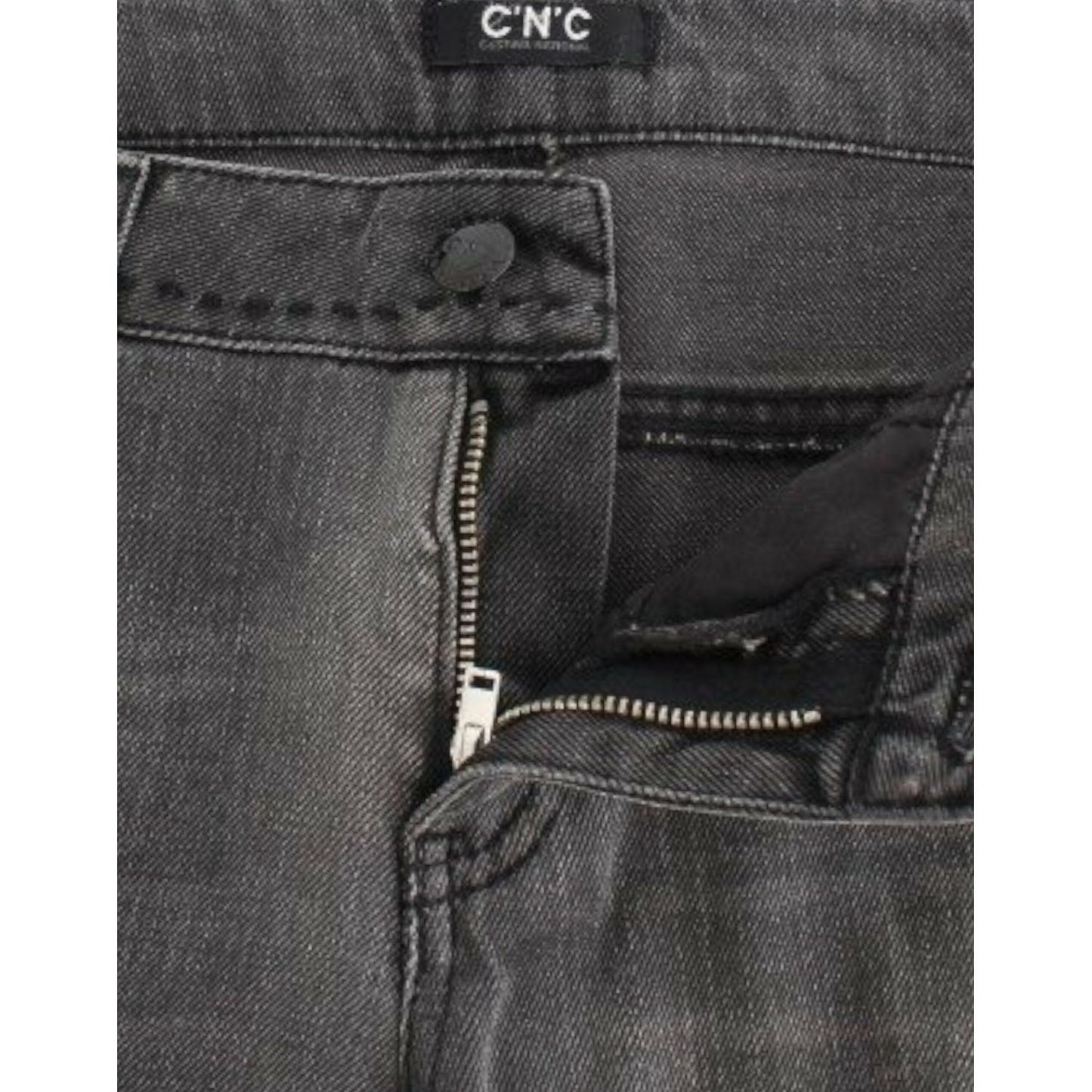 Costume National Chic Gray Straight Leg Denim Delight Costume National Dark Slate Gray