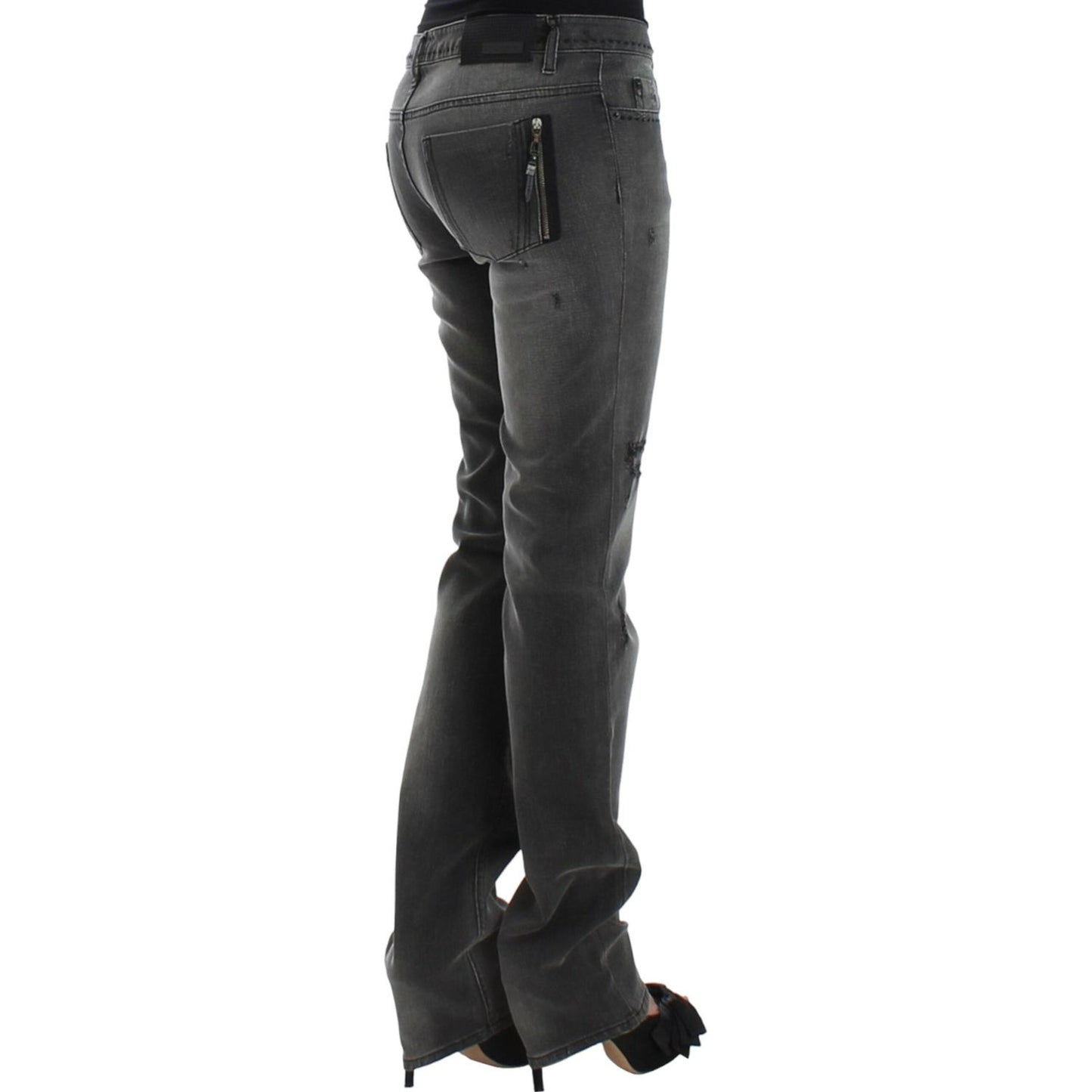 Costume National Chic Gray Straight Leg Denim Delight Costume National Dark Slate Gray