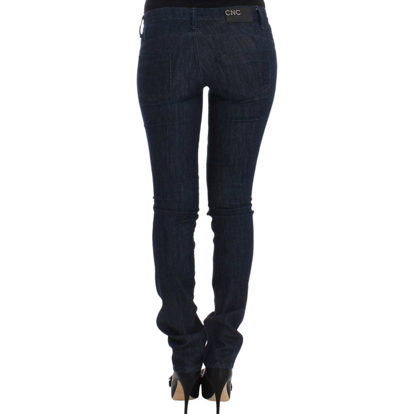 Costume National Chic Dark Blue Skinny Leg Jeans Costume National Dark Slate Gray