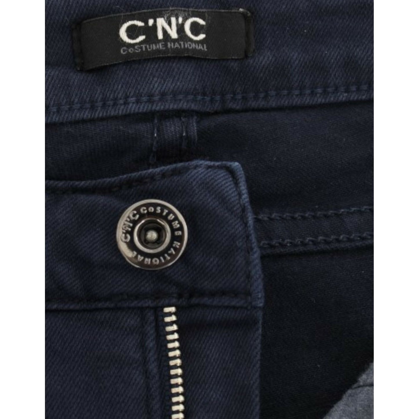 Costume National Chic Blue Straight Leg Denim Delight Costume National Black