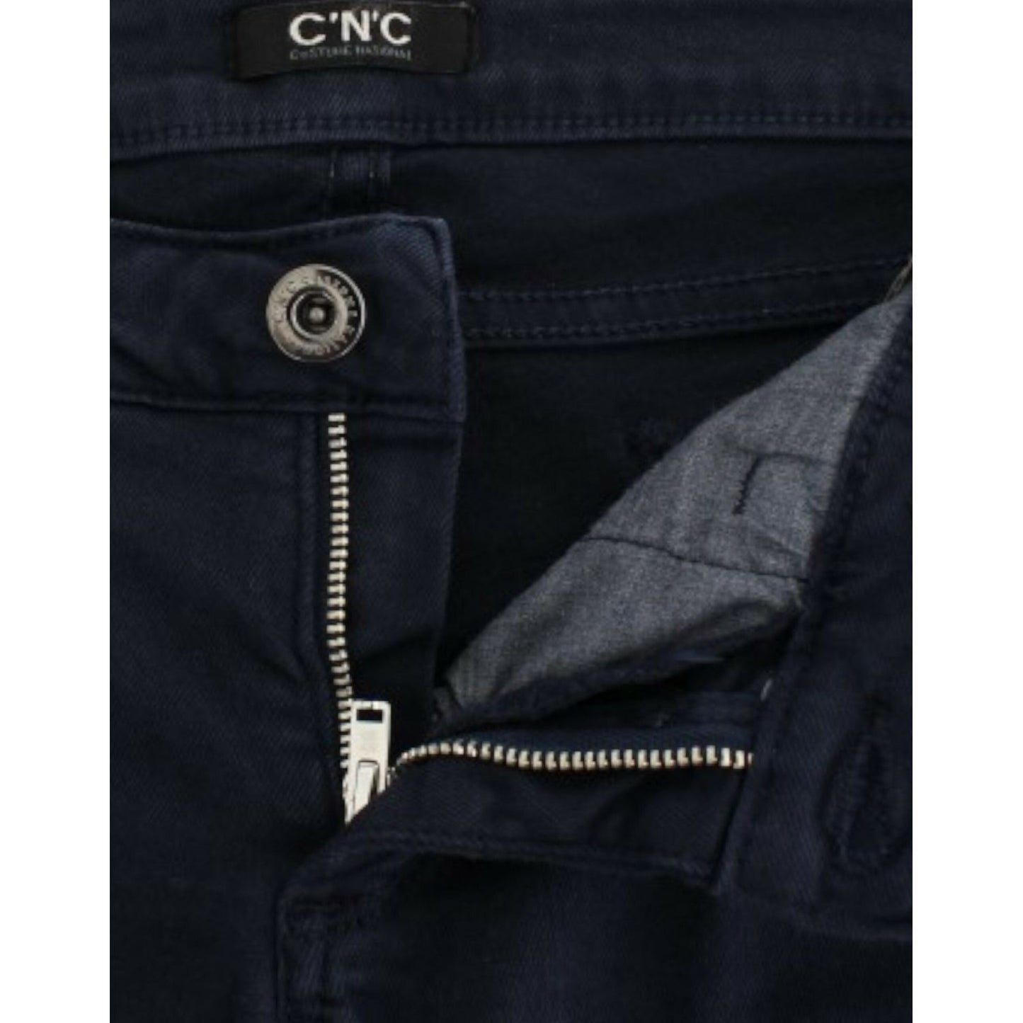 Costume National Chic Blue Straight Leg Denim Delight Costume National Black