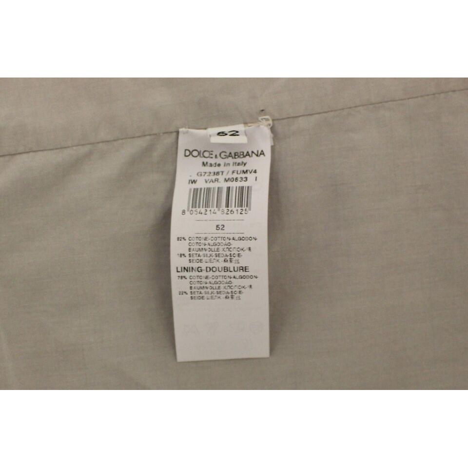 Dolce & Gabbana Elegant Beige Cotton Silk Dress Vest Dolce & Gabbana Slate Gray