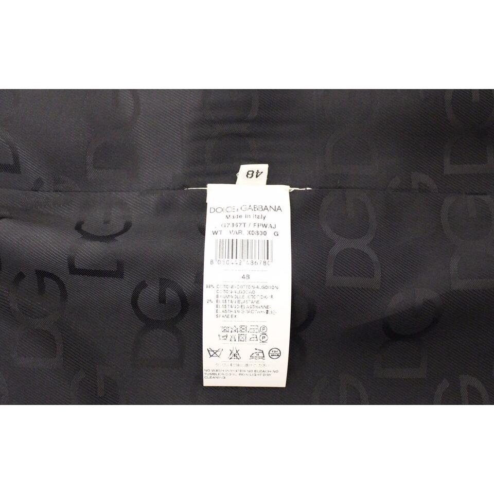Dolce & Gabbana Elegant Blue Cotton Stretch Dress Vest Dolce & Gabbana Dark Slate Gray