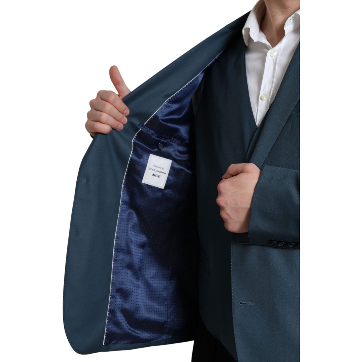 Dolce & Gabbana Elegant Green Martini Two-Piece Wool Suit Dolce & Gabbana Dark Slate Gray