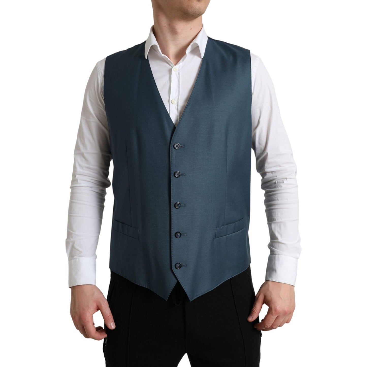 Dolce & Gabbana Elegant Green Martini Two-Piece Wool Suit Dolce & Gabbana Dark Slate Gray