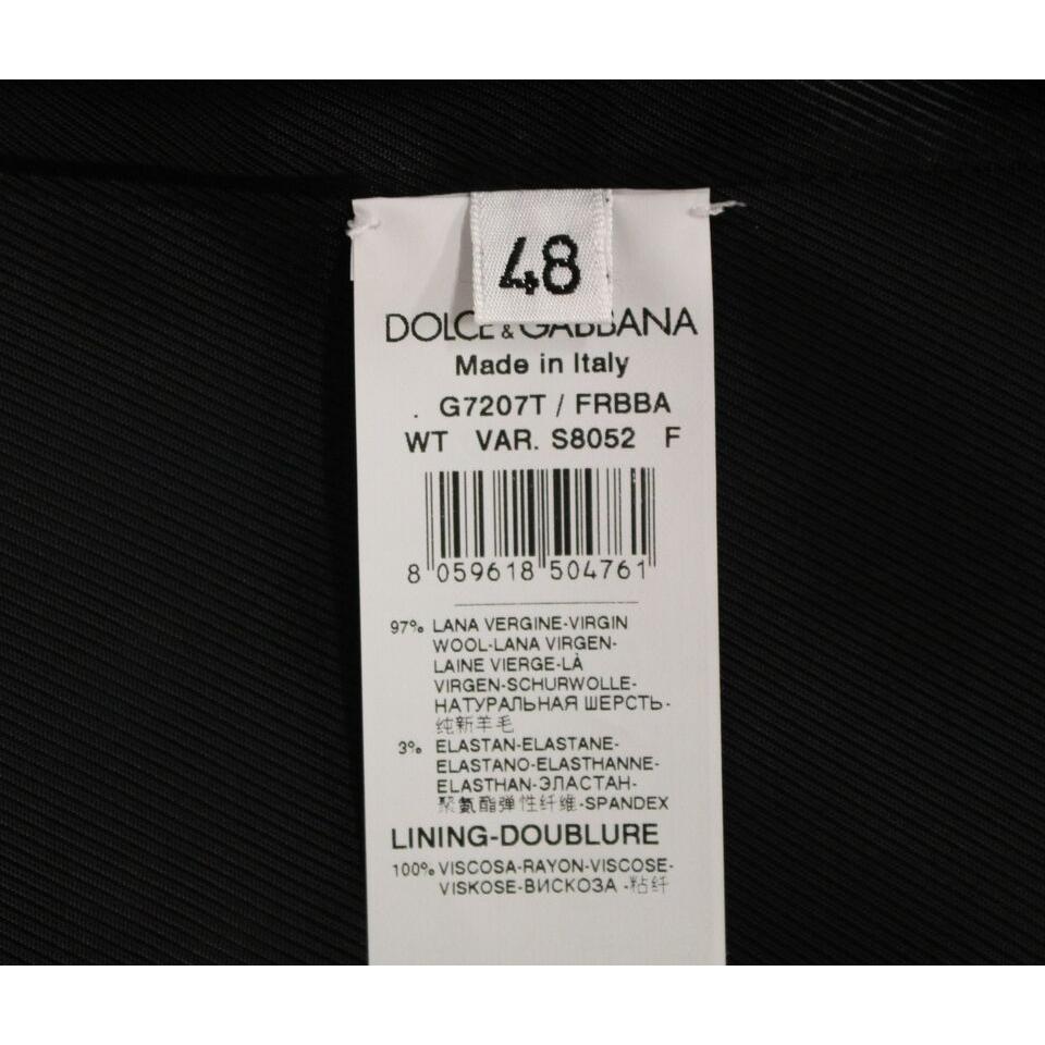 Dolce & Gabbana Elegant Striped Gray Dress Vest Dolce & Gabbana Black
