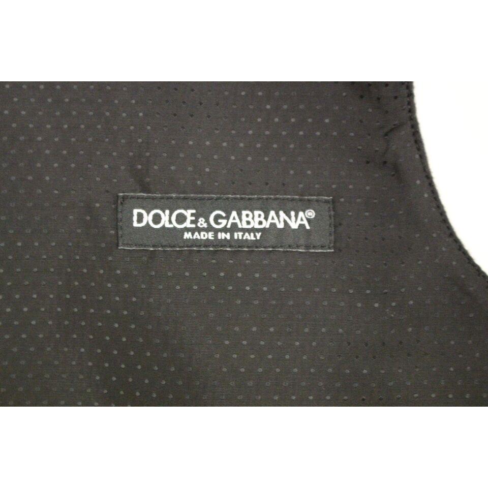 Dolce & Gabbana Elegant Gray Wool Blend Dress Vest Dolce & Gabbana Dark Slate Gray
