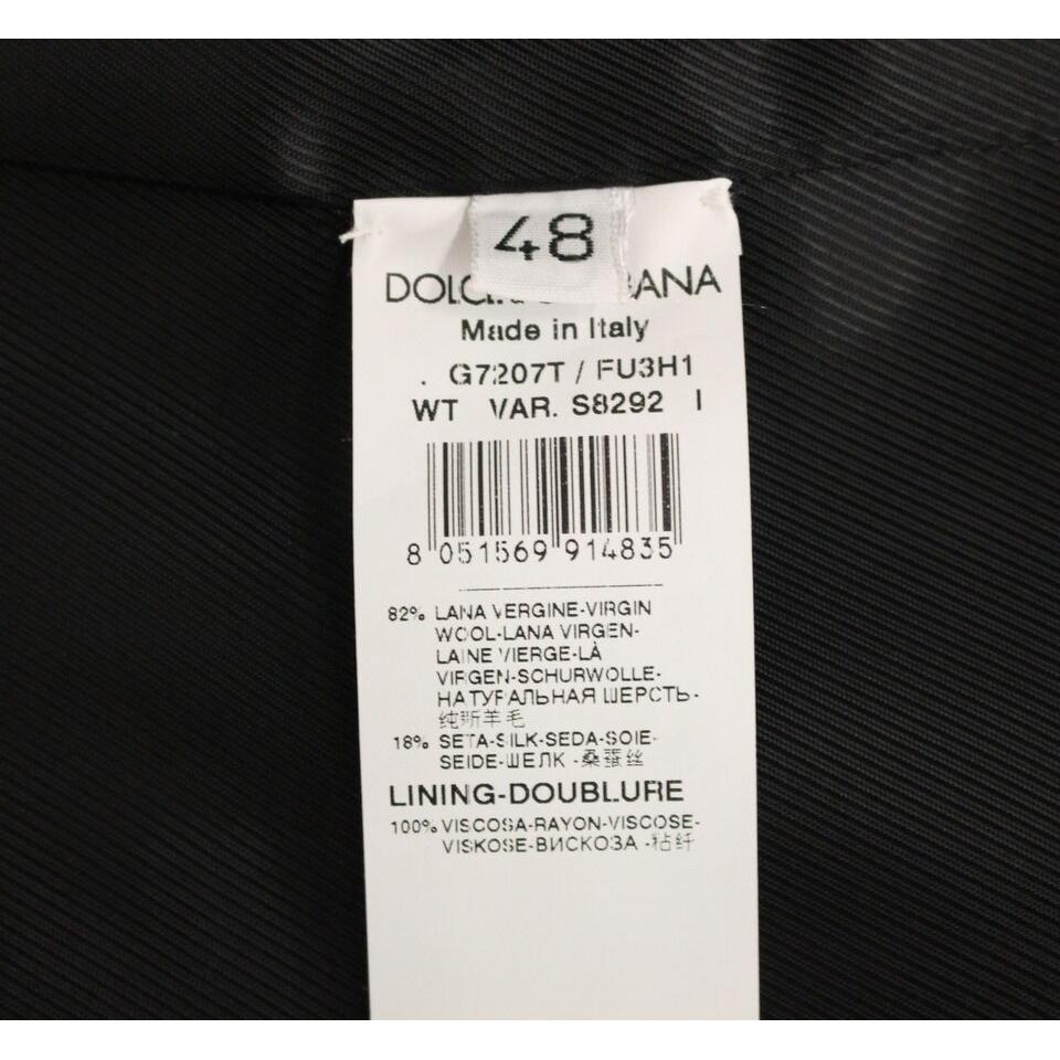 Dolce & Gabbana Elegant Gray Wool Blend Dress Vest Dolce & Gabbana Black