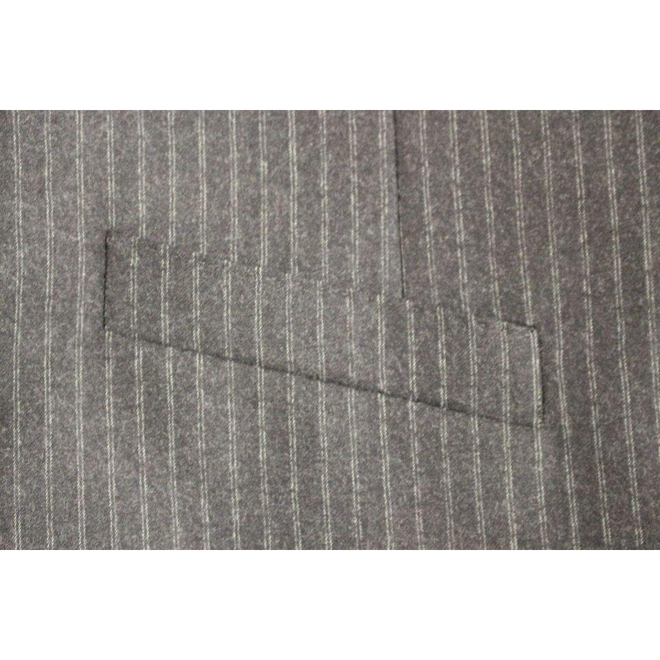 Dolce & Gabbana Elegant Gray Striped Wool Dress Vest Dolce & Gabbana Dim Gray