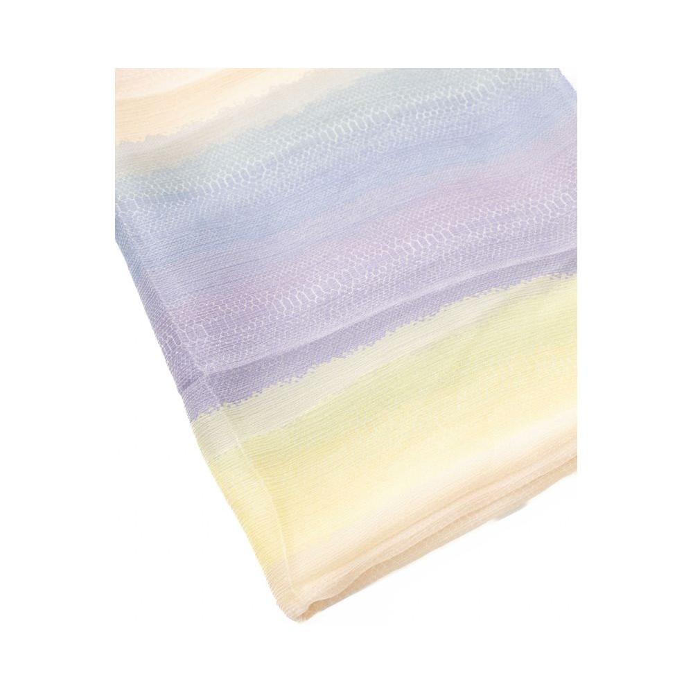 Trussardi Multicolor Silk Women Scarf Trussardi Light Gray