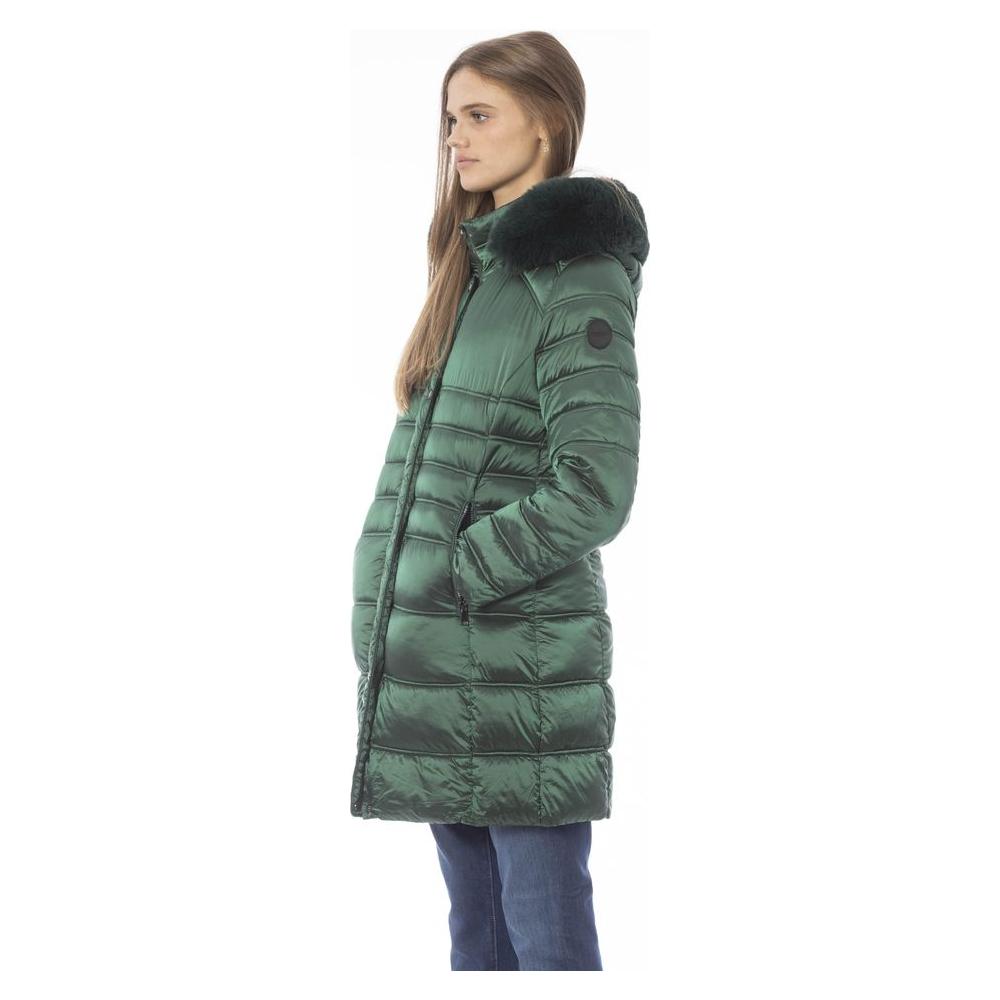 Baldinini Trend Green Polyester Women Jacket Baldinini Trend Dim Gray