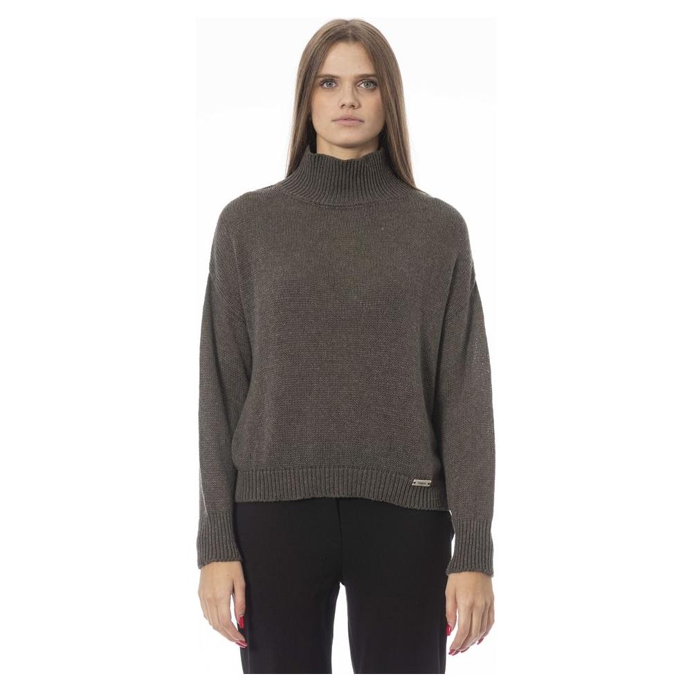 Baldinini Trend Green Viscose Women Sweater Baldinini Trend Dark Slate Gray