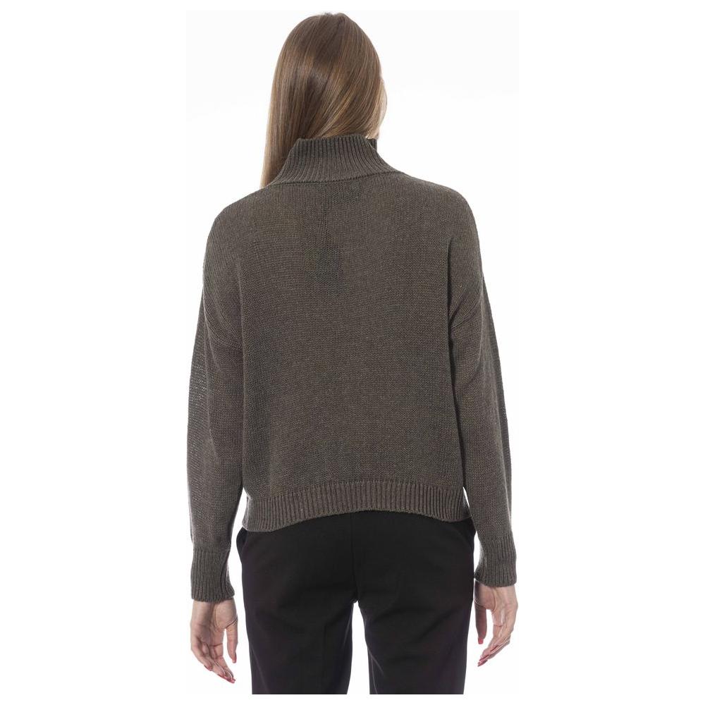 Baldinini Trend Green Viscose Women Sweater Baldinini Trend Dark Slate Gray