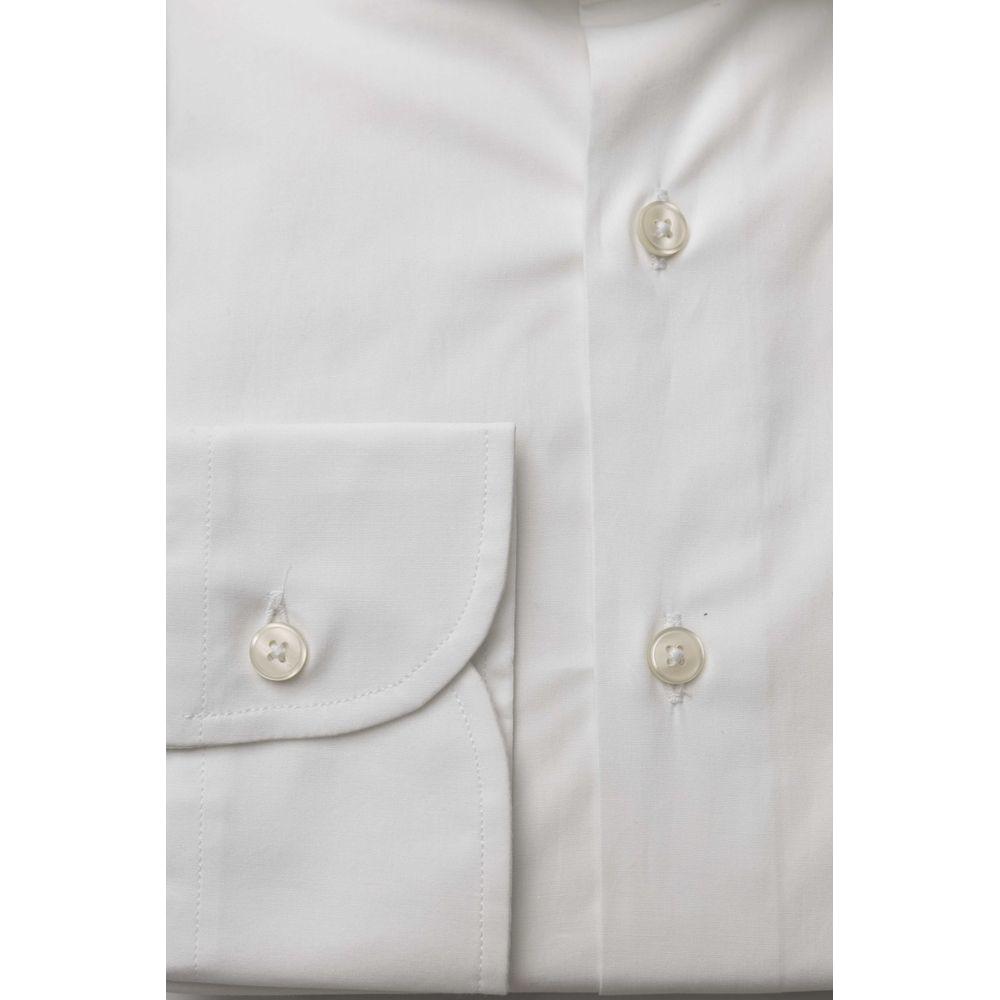 Bagutta White Cotton Men's Shirt Bagutta Light Gray