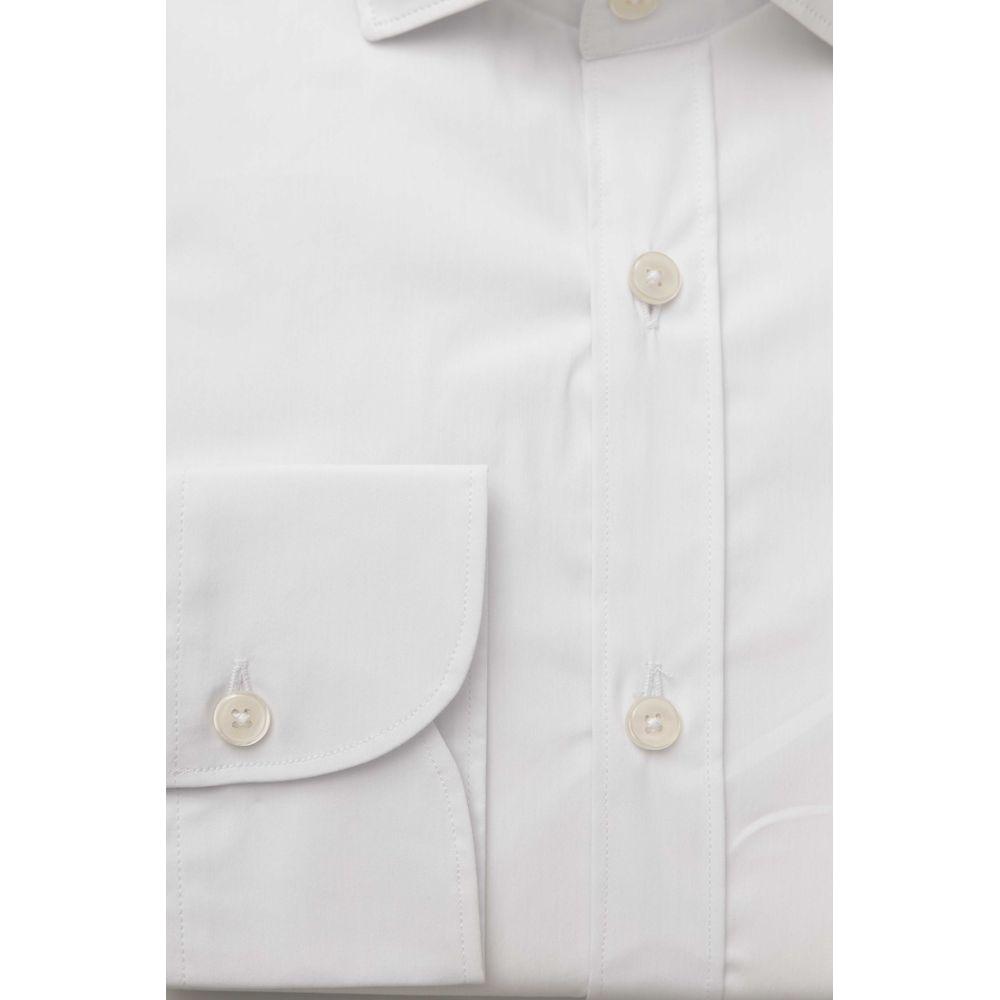 Bagutta White Cotton Men Shirt Bagutta Light Gray