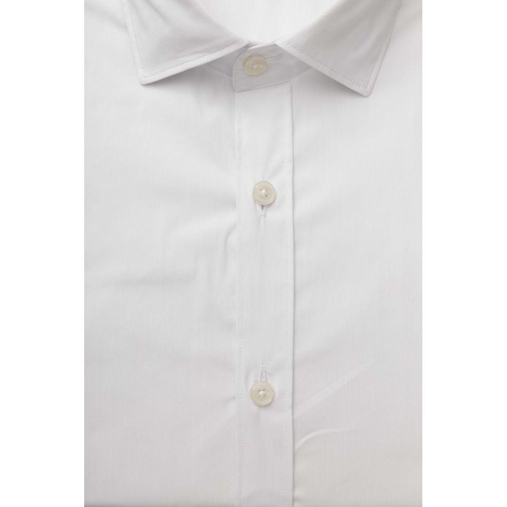 Bagutta White Cotton Men Shirt Bagutta Light Gray
