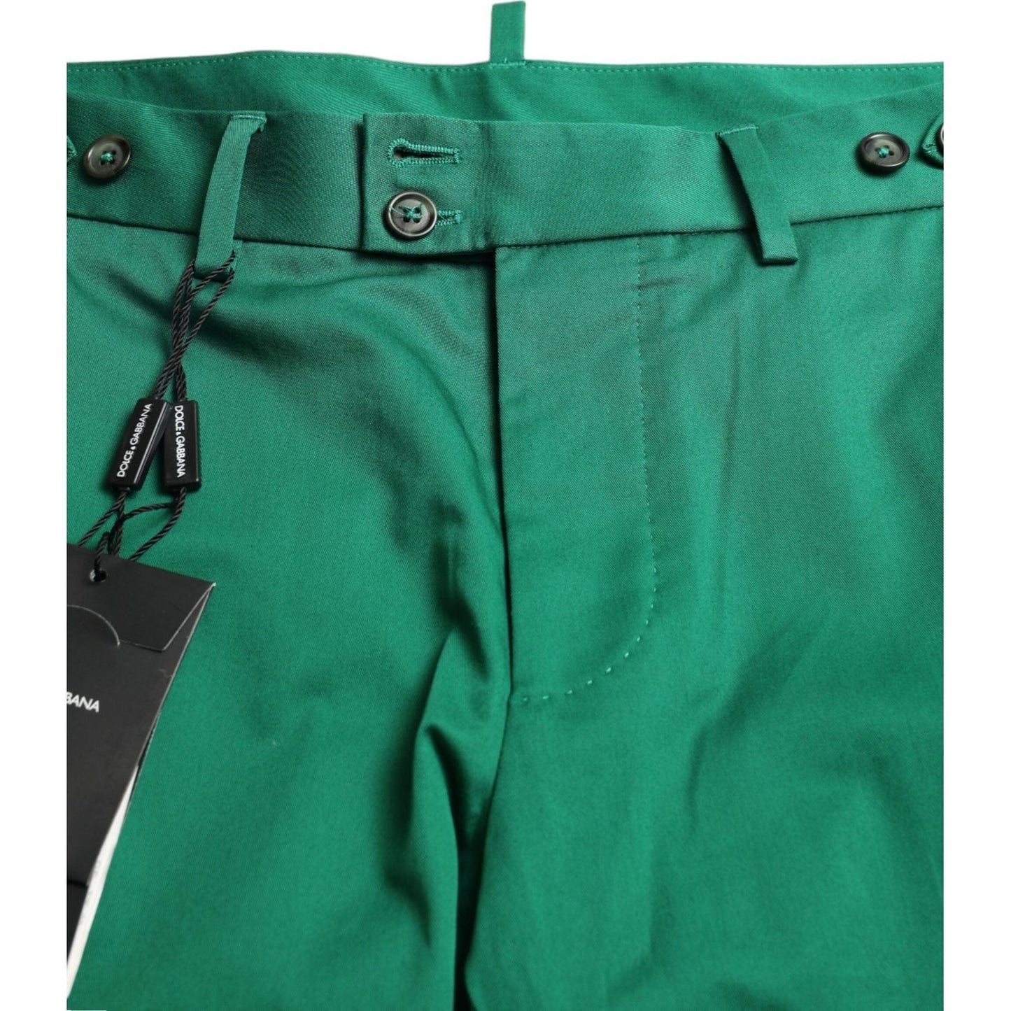Dolce & Gabbana Elegant Deep Green Cotton Bermuda Shorts Dolce & Gabbana Sea Green