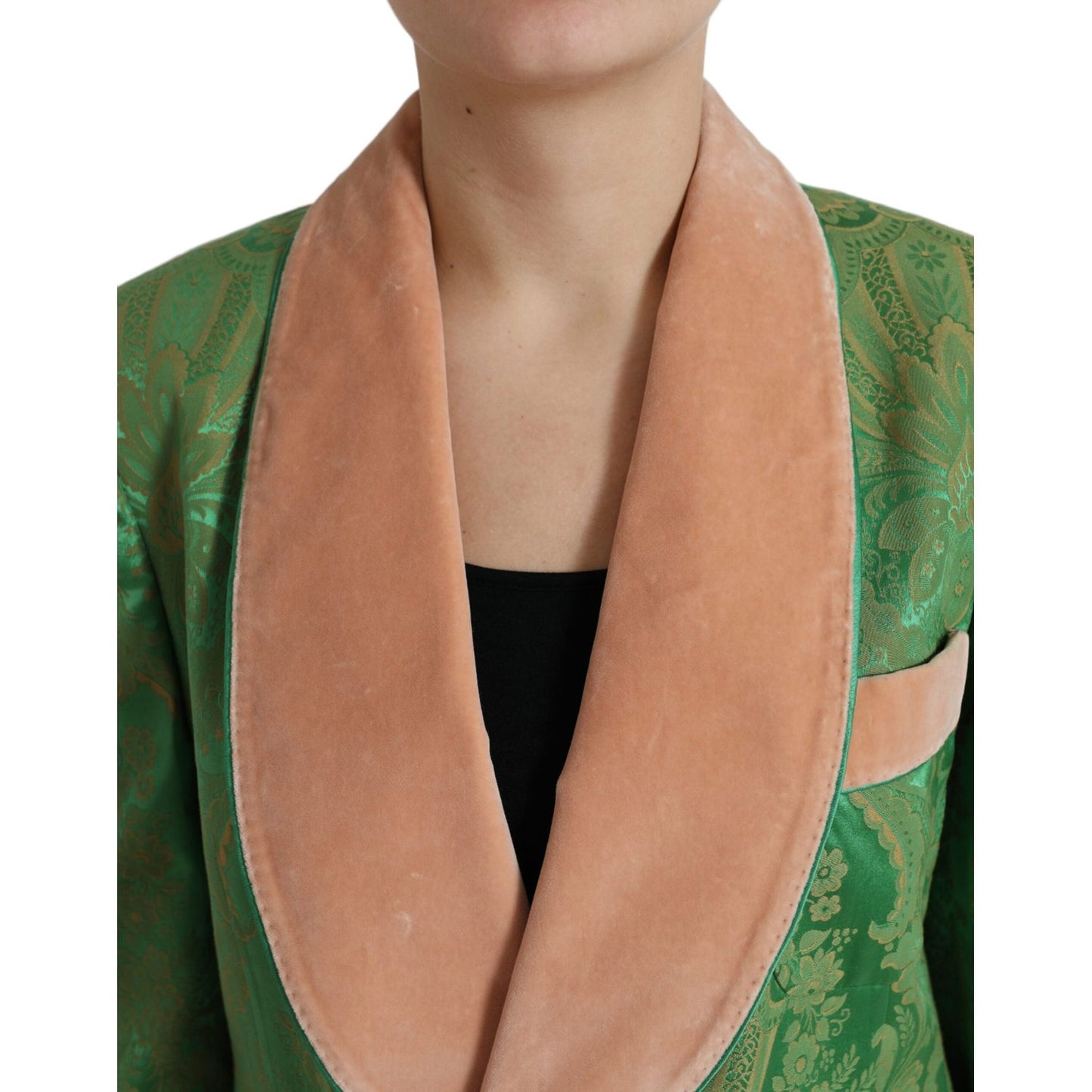 Dolce & Gabbana Floral Elegance Double Breasted Blazer Dolce & Gabbana Rosy Brown