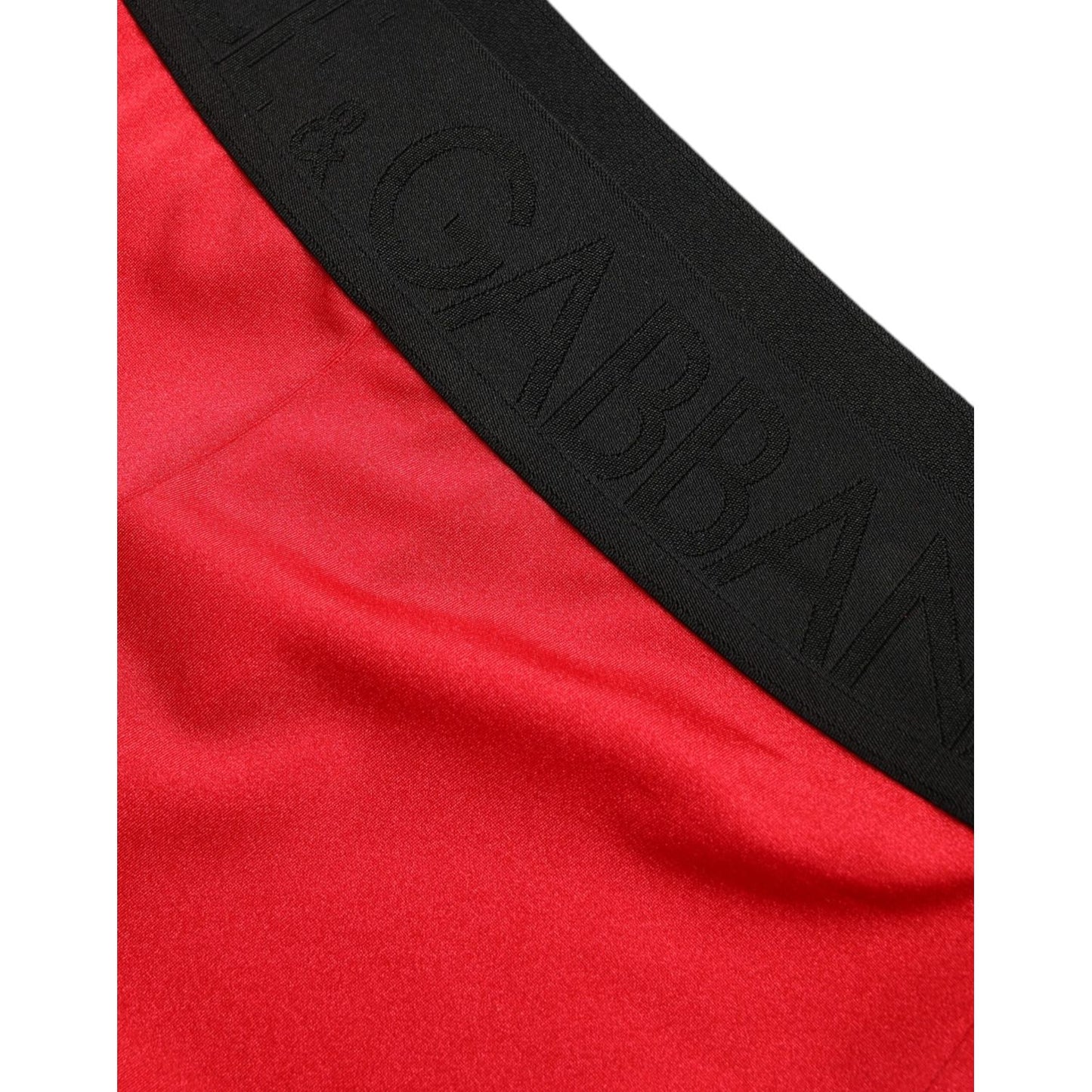 Dolce & Gabbana Elegant High Waist Red Leggings Dolce & Gabbana Firebrick