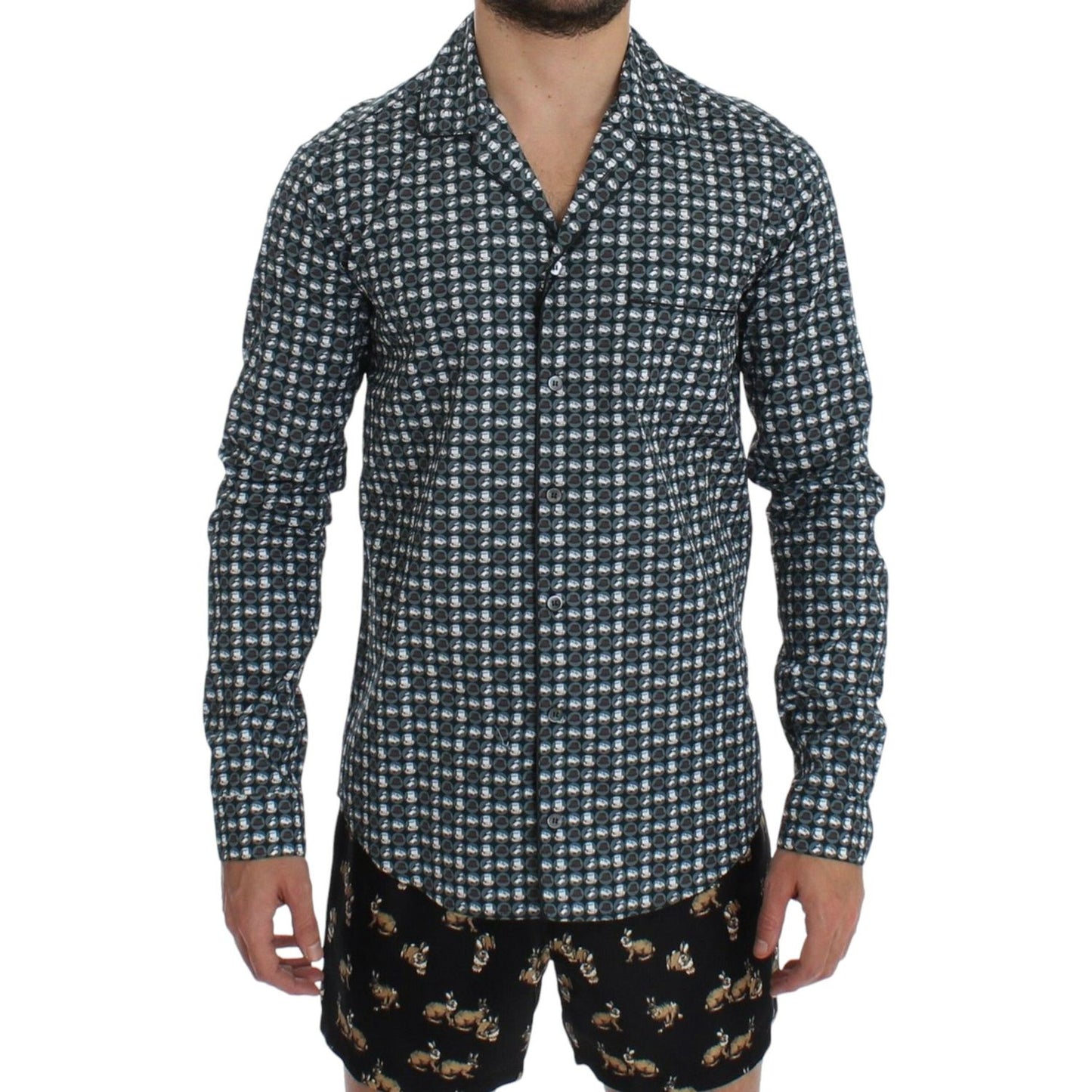 Dolce & Gabbana Elegant Green Pajama Nightshirt Dolce & Gabbana Dark Slate Gray